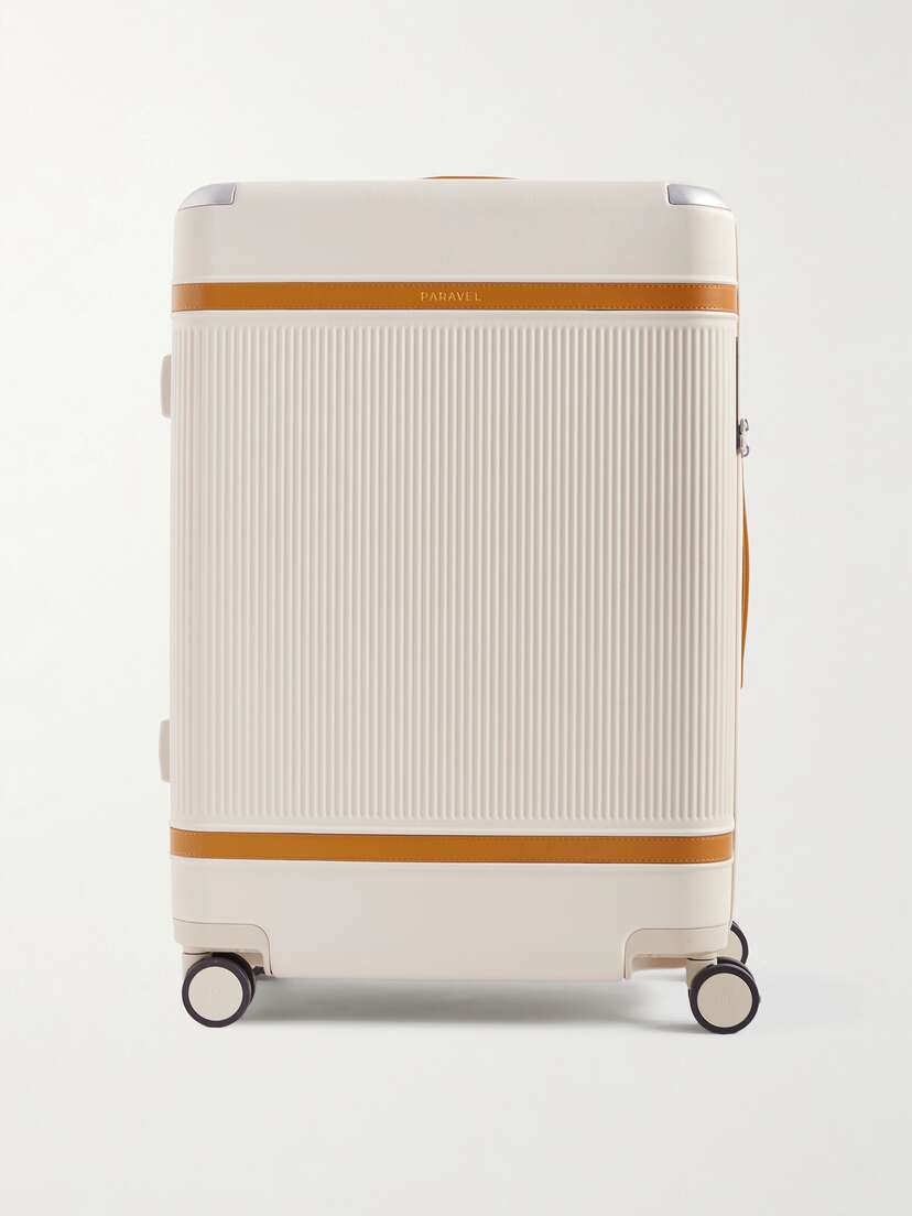 Paravel Aviator Grand Vegan Leather-trimmed Recycled-hardshell Suitcase