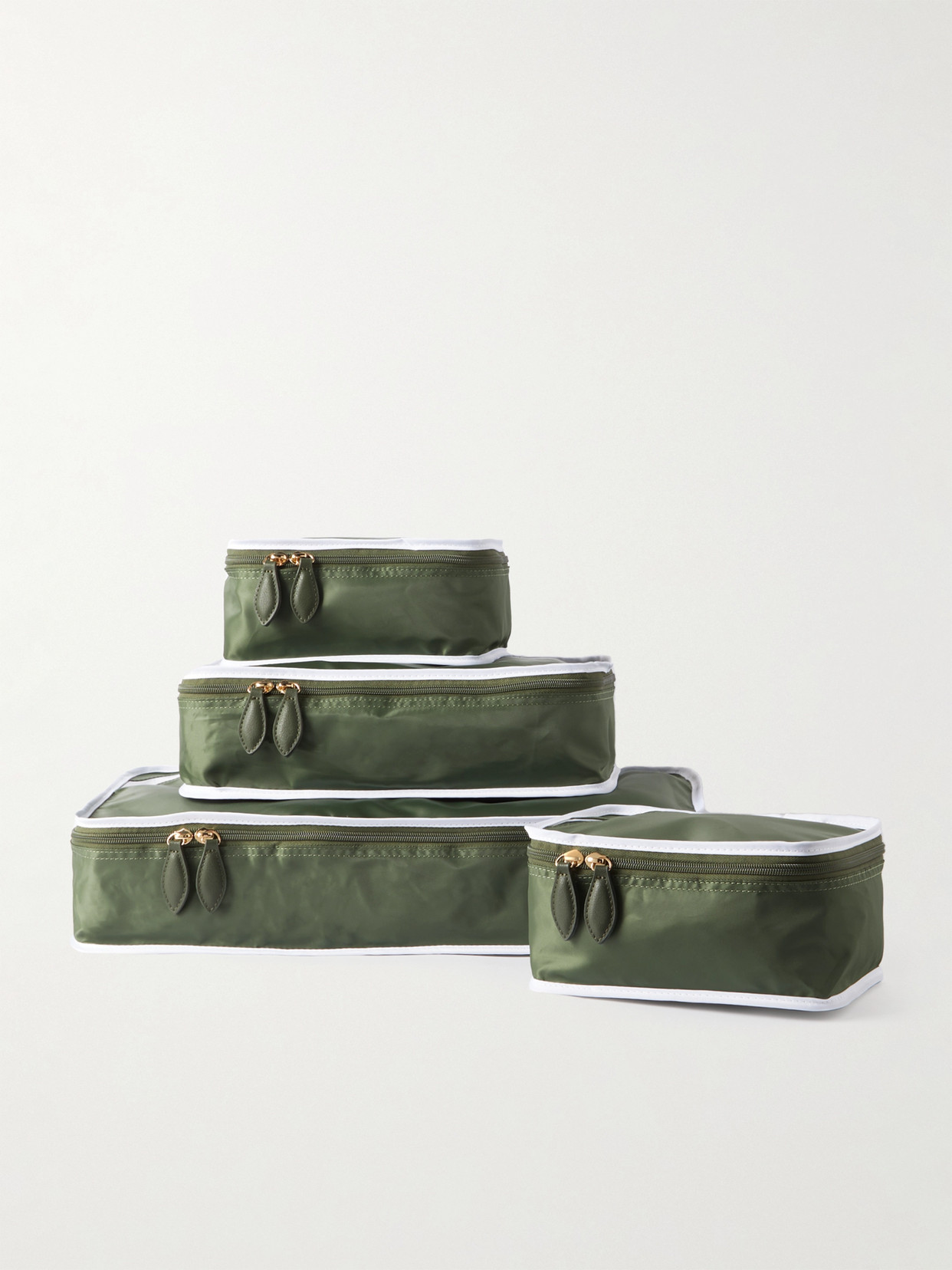 Paravel Set Of Four Recycled-nylon Packing Cubes In Green