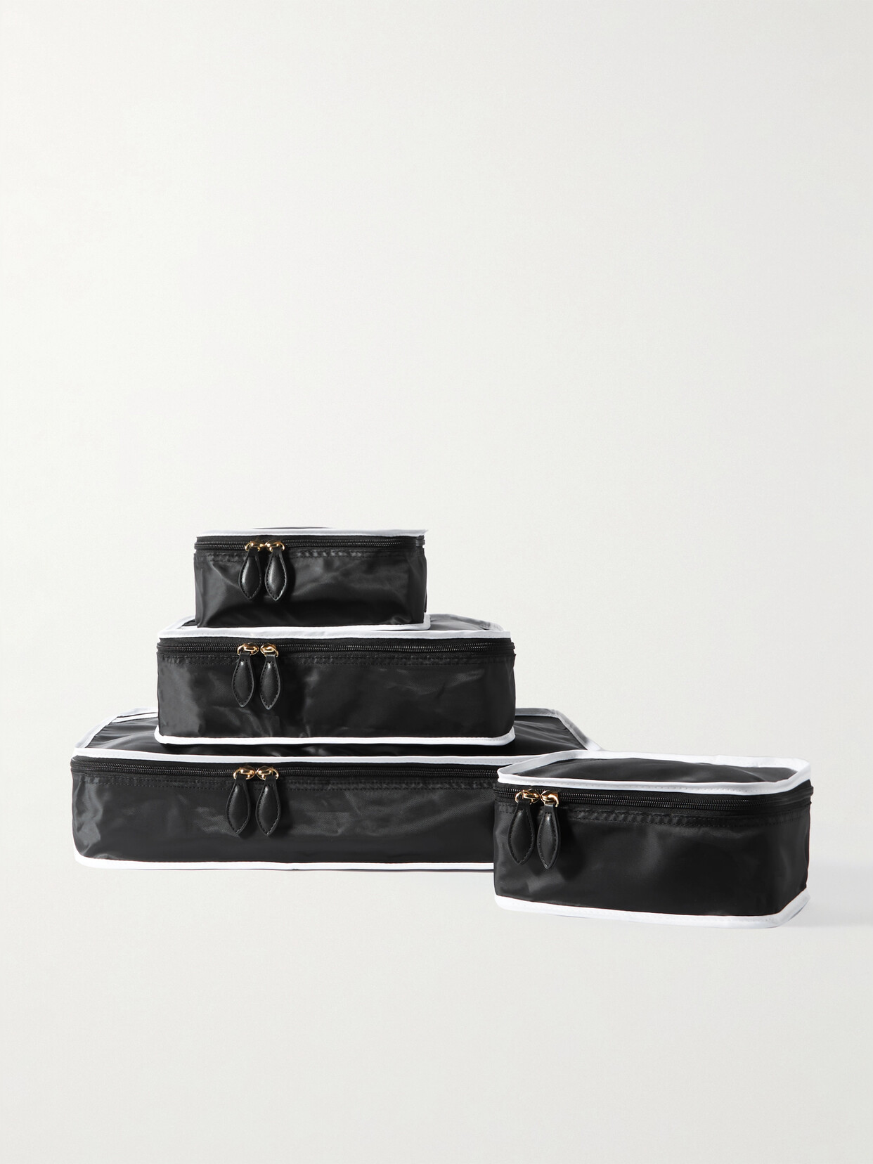 Paravel - Set Of Four Recycled-nylon Packing Cubes - Black