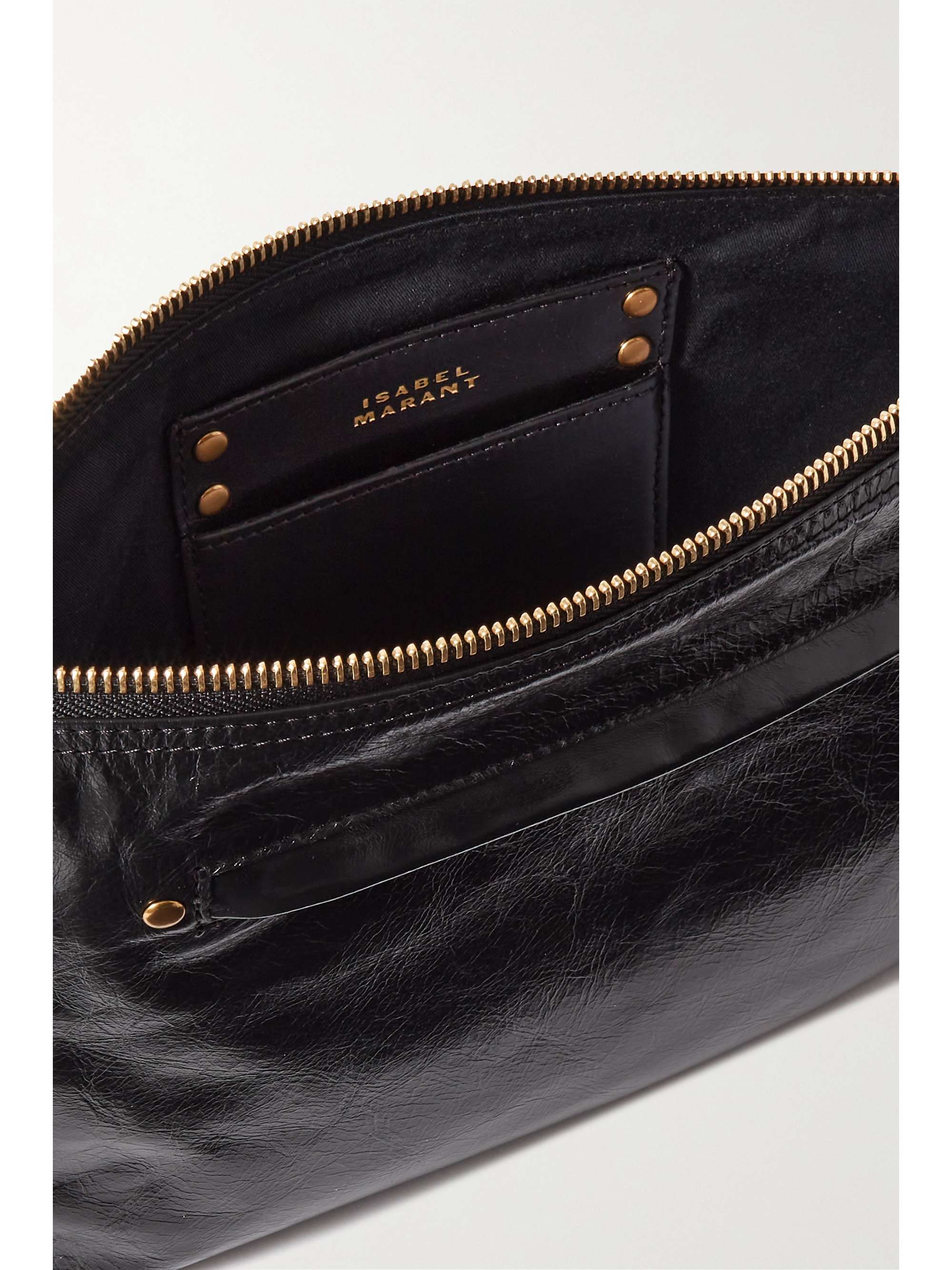 ISABEL MARANT Sac porté épaule en cuir glacé froissé Nessah