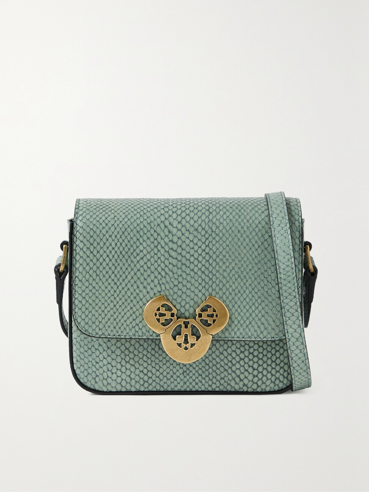 Isabel Marant - Elda Mini Snake-effect Leather Shoulder Bag - Green