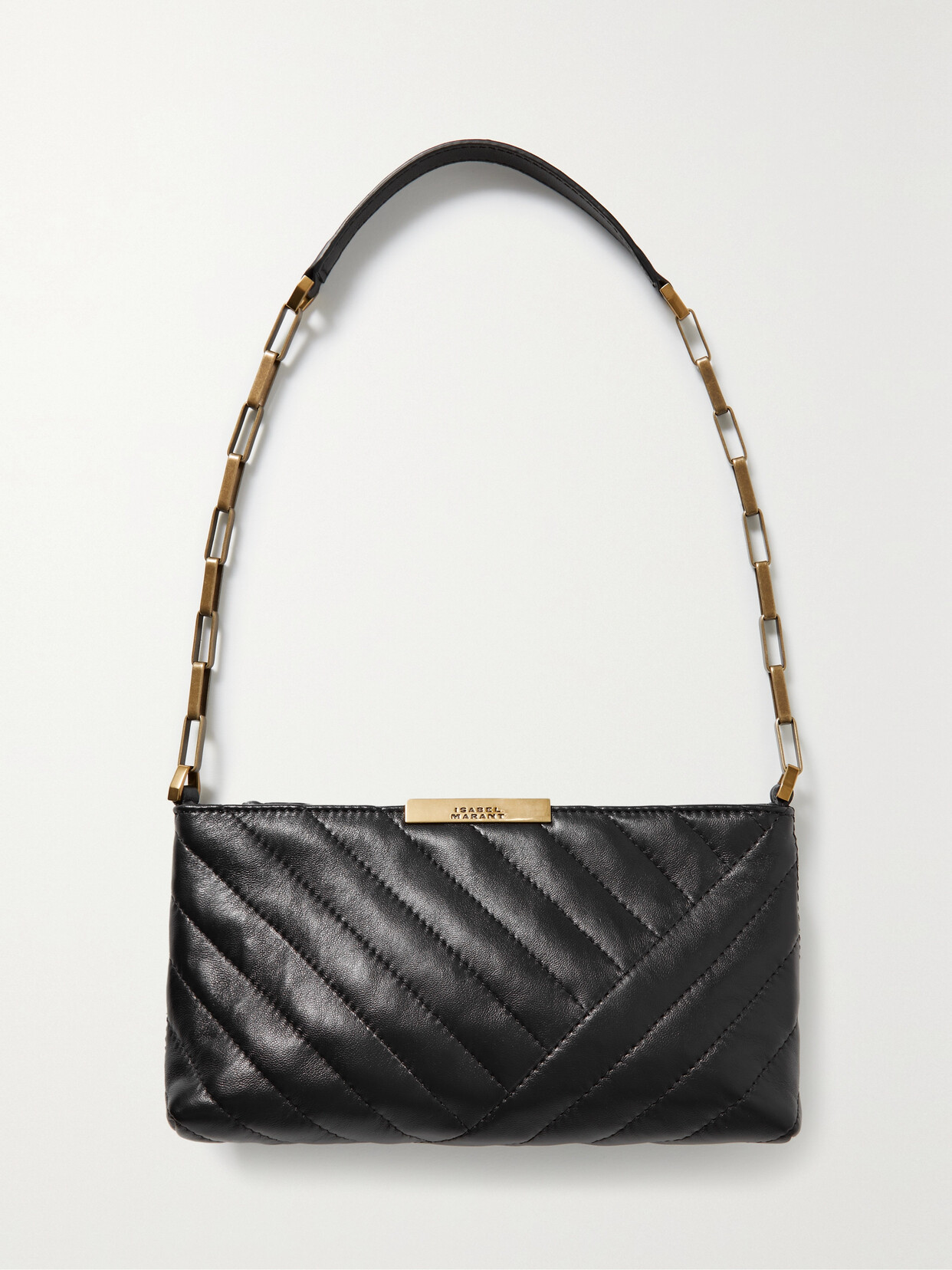 Isabel Marant - Baguette Merine Quilted Leather Shoulder Bag - Black