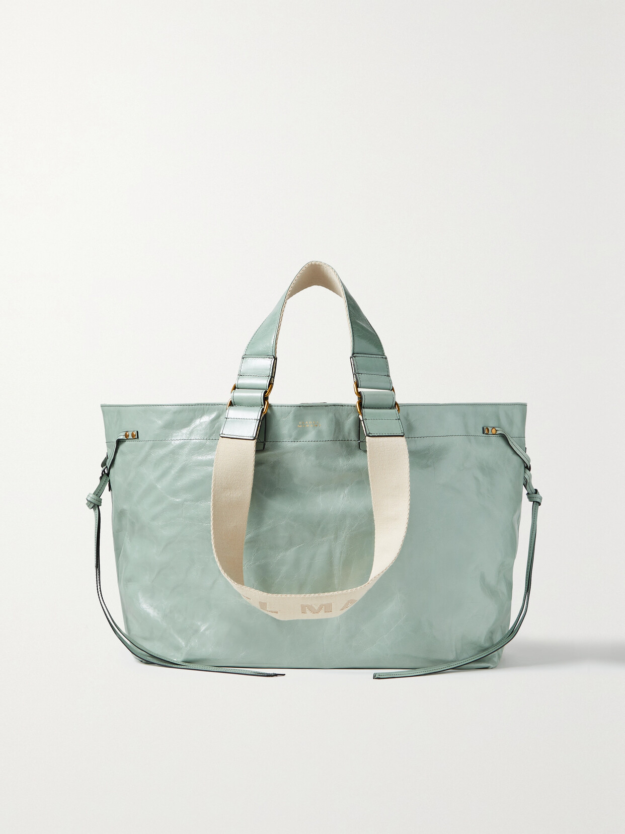 Isabel Marant - Wardy Crinkled-leather Tote - Green