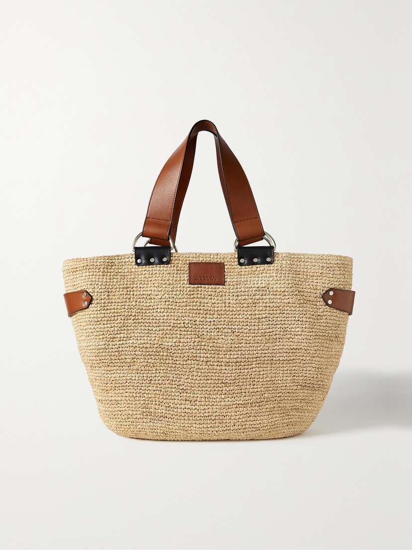 Isabel Marant Bahiba Leather-trimmed Raffia Tote -  - One size