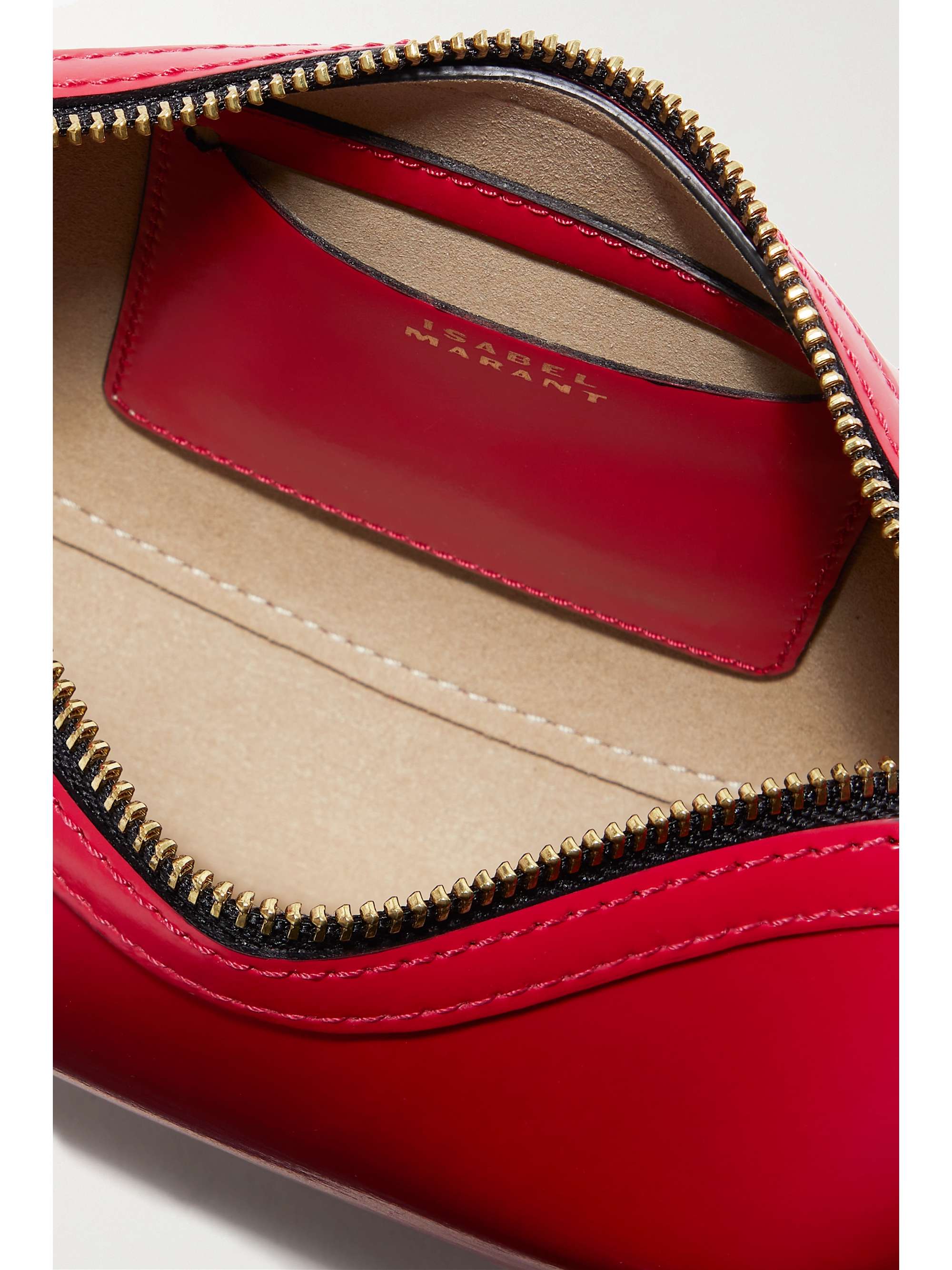 Red Oskan Moon studded leather shoulder bag ISABEL MARANT NETAPORTER