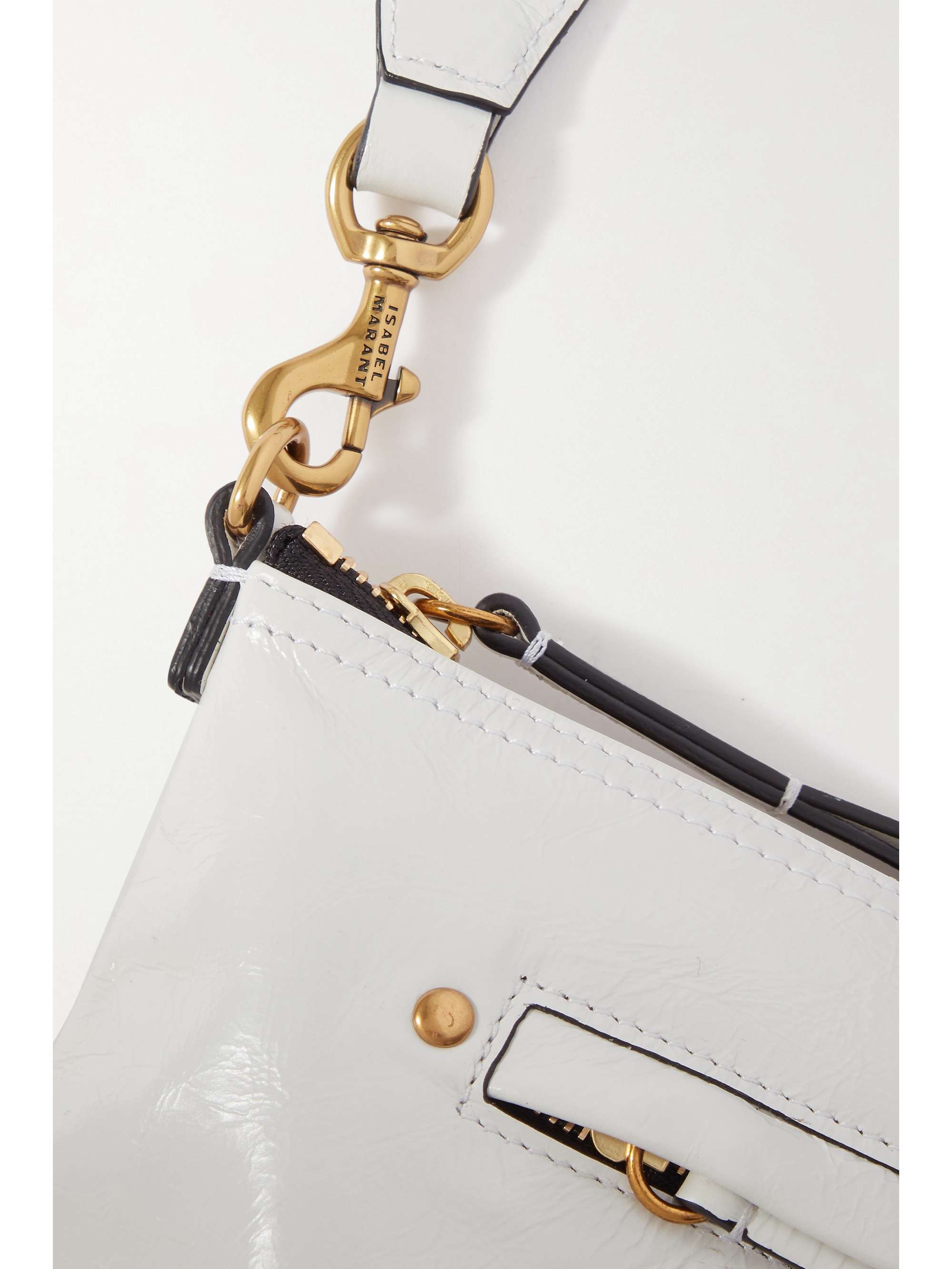 ISABEL MARANT Sac porté épaule en cuir glacé froissé Nessah