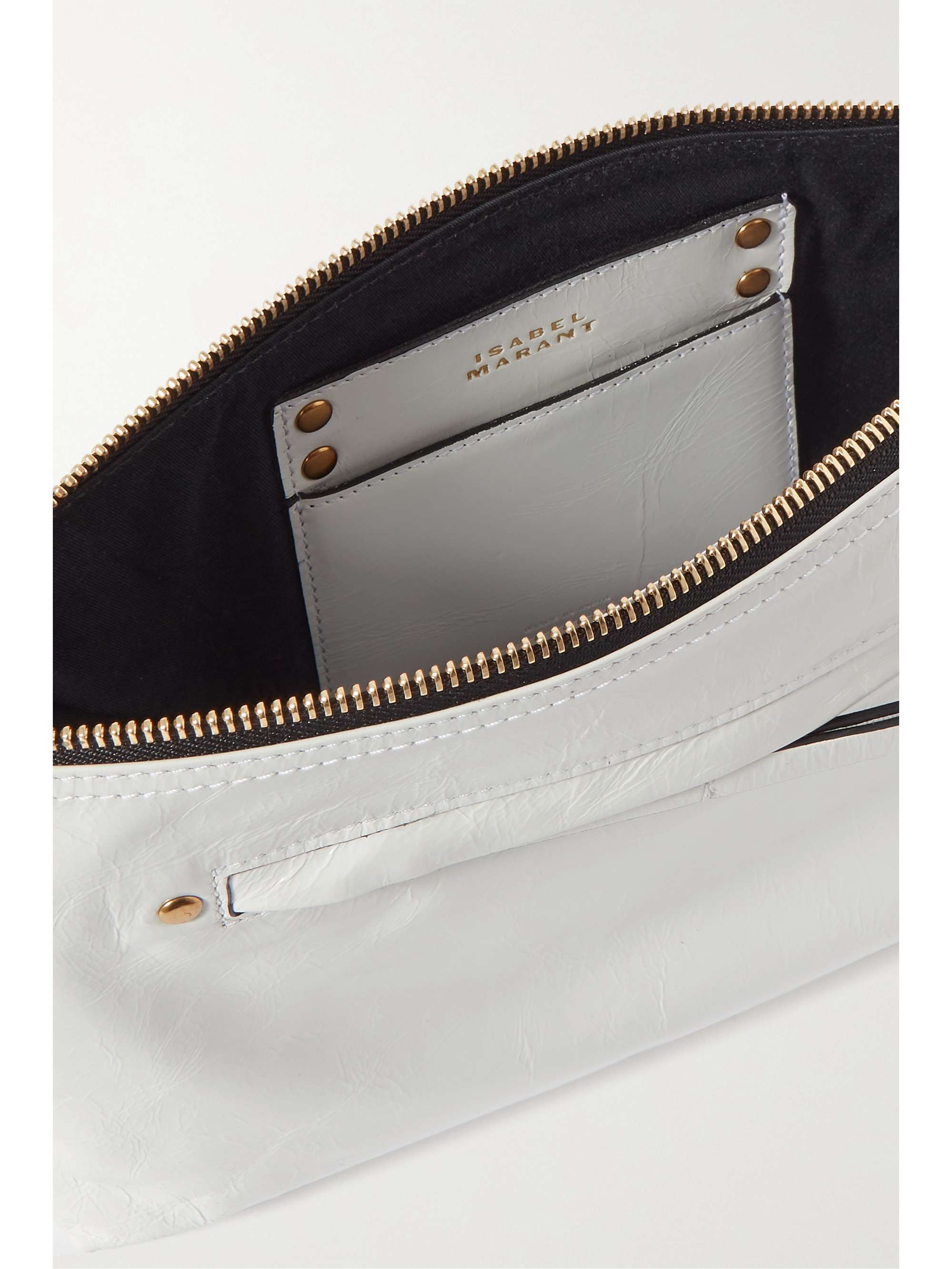 ISABEL MARANT Sac porté épaule en cuir glacé froissé Nessah