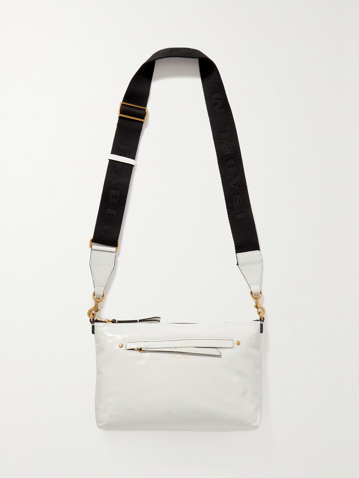 Isabel Marant - Nessah Crinkled Glossed-leather Shoulder Bag - White