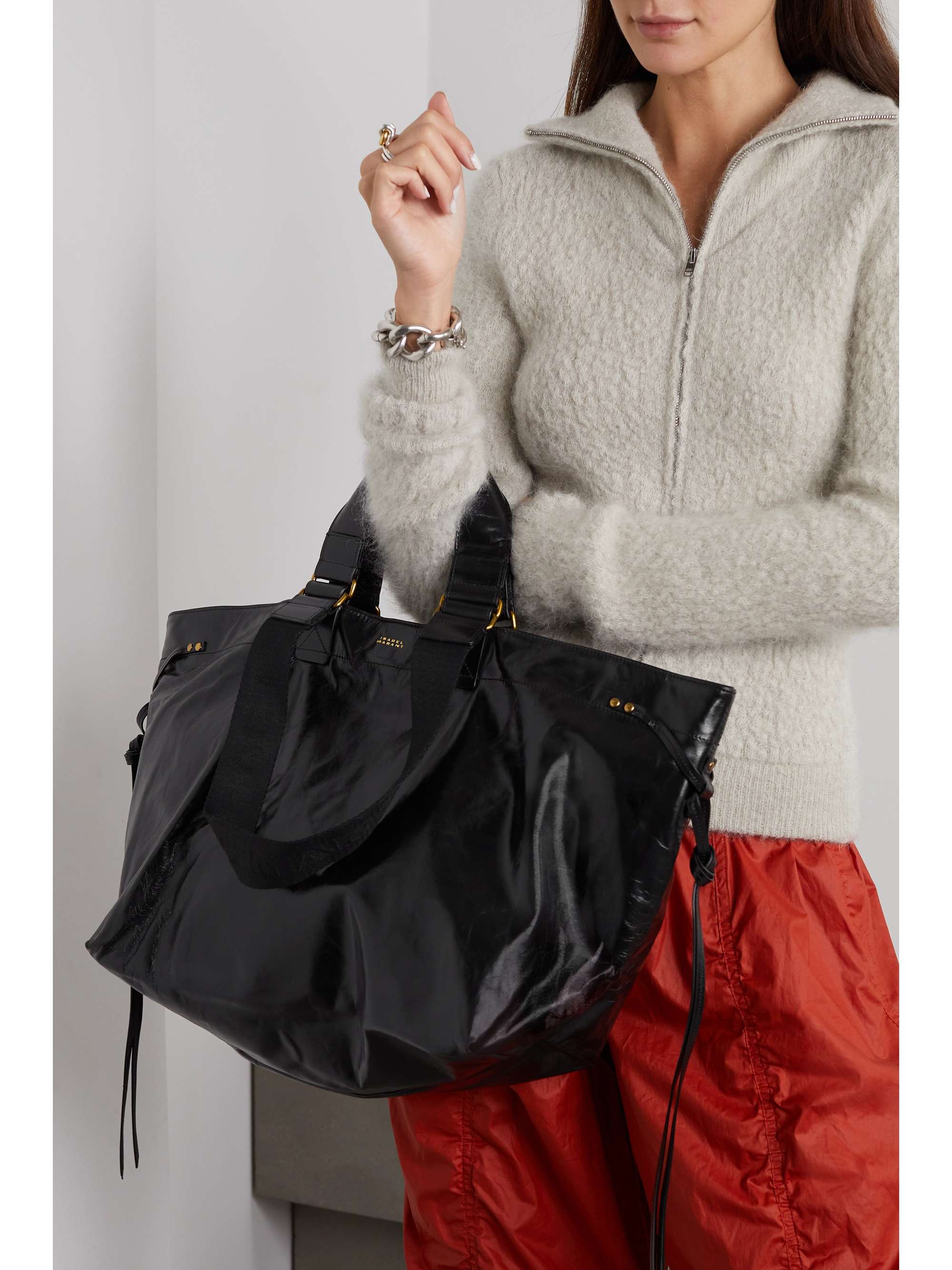 ISABEL MARANT Sac à main en cuir froissé Wardy