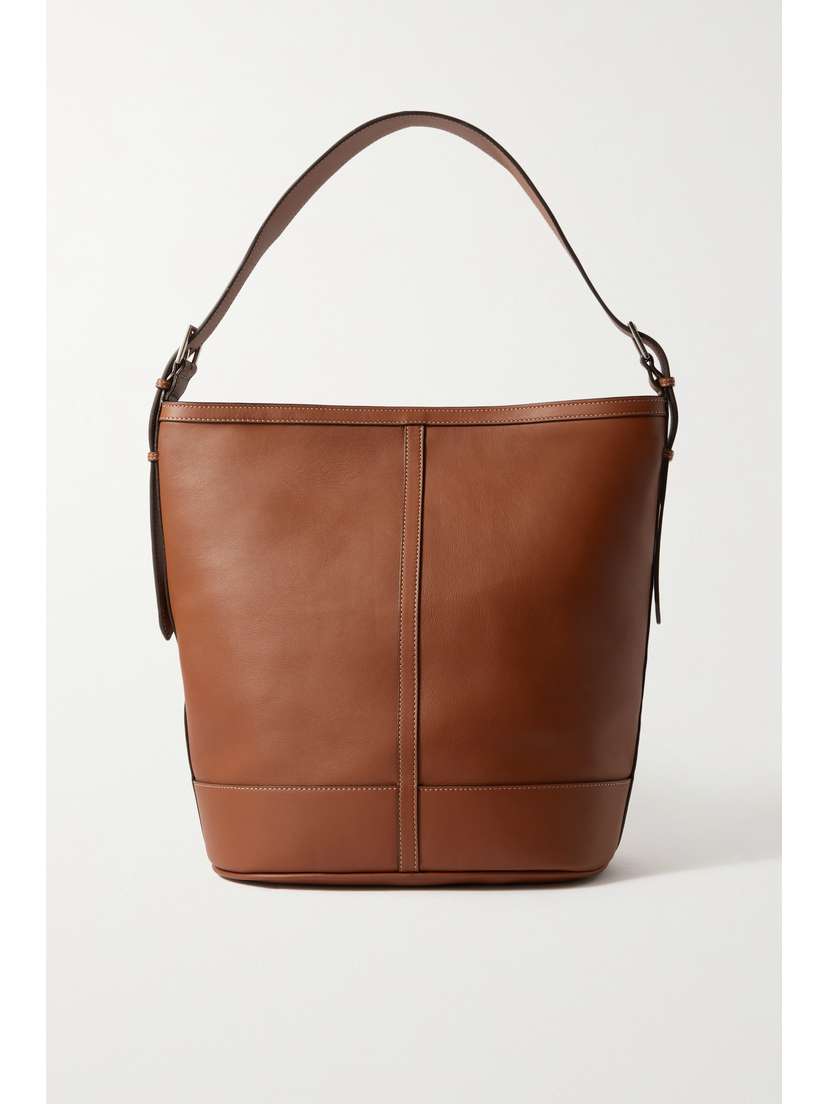 Hunting Season Topstitched Leather Tote