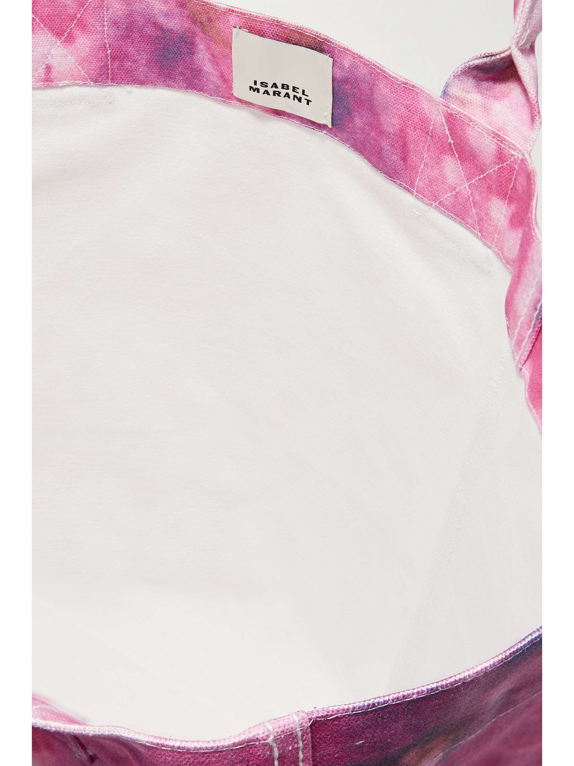 ISABEL MARANT Yenky flocked tie-dyed cotton-canvas tote