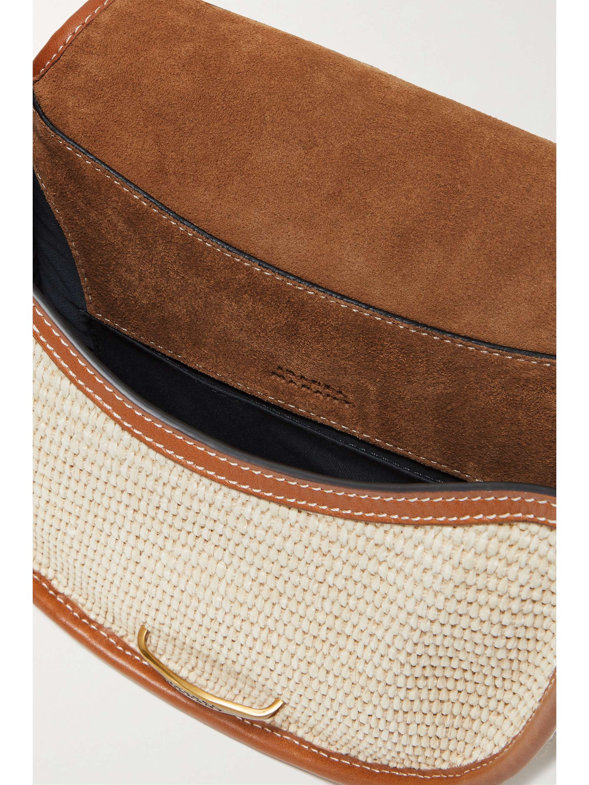 ISABEL MARANT Sac porté épaule en raphia à finitions en cuir Botsy Small