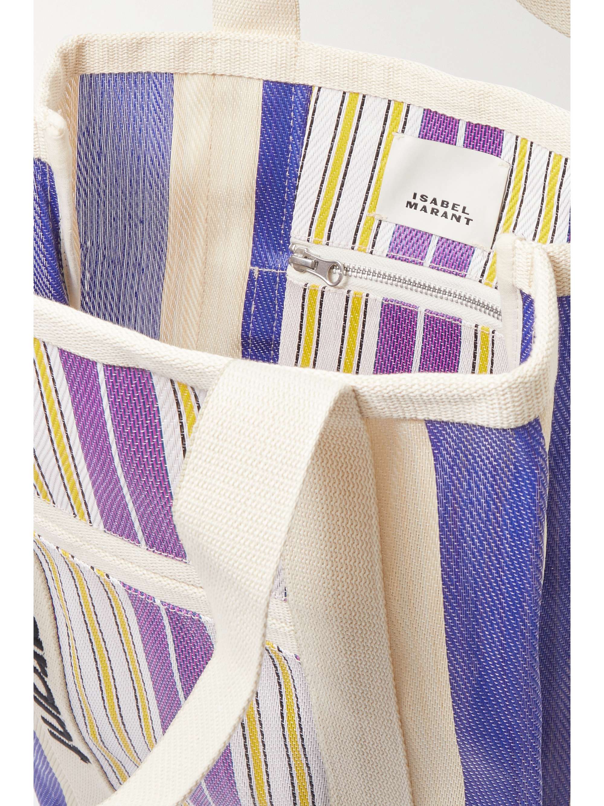 ISABEL MARANT Sac à main en toile à rayures Darwen