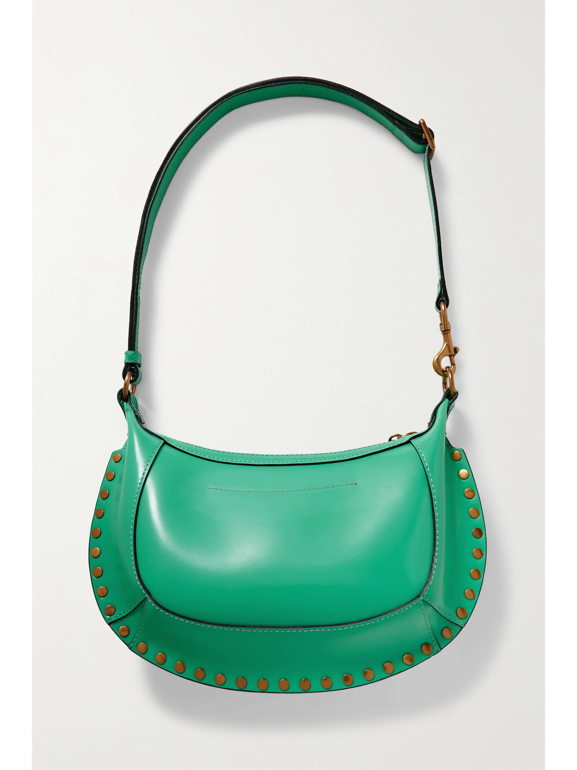ISABEL MARANT Sac porté épaule en daim à points roulés Oskan Moon