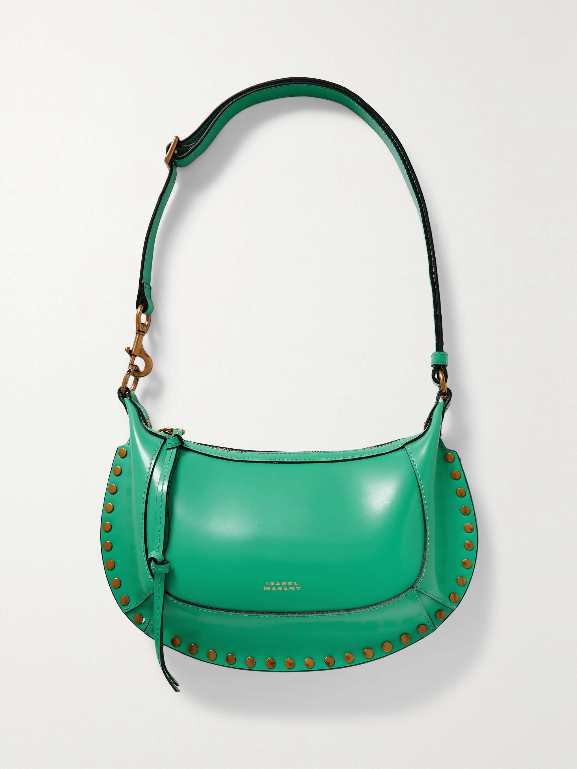 ISABEL MARANT Oskan Moon studded leather shoulder bag | NET-A-PORTER