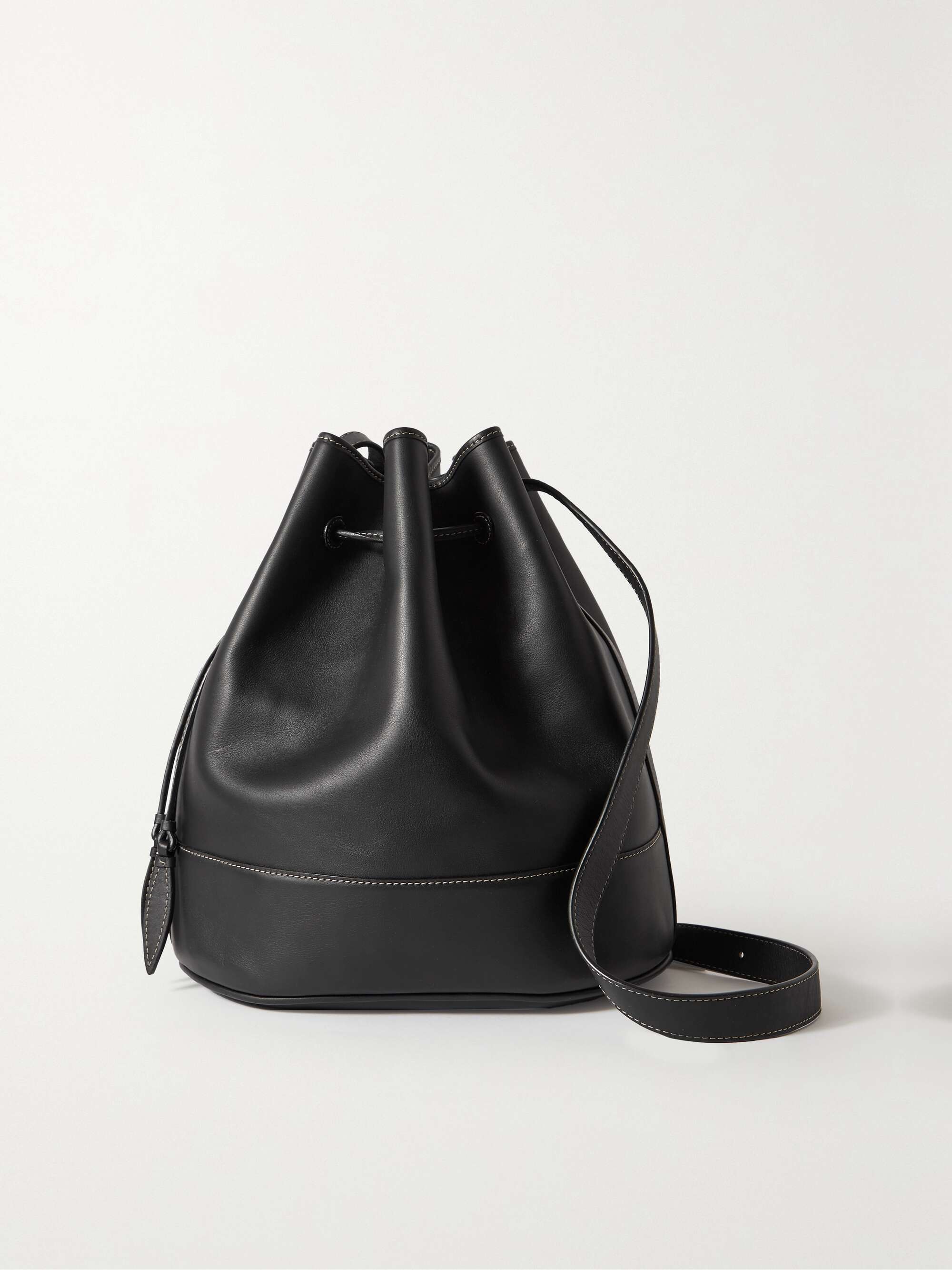 Black The Extra Large Drawstring leather bucket bag HUNTING SEASON NET A PORTER