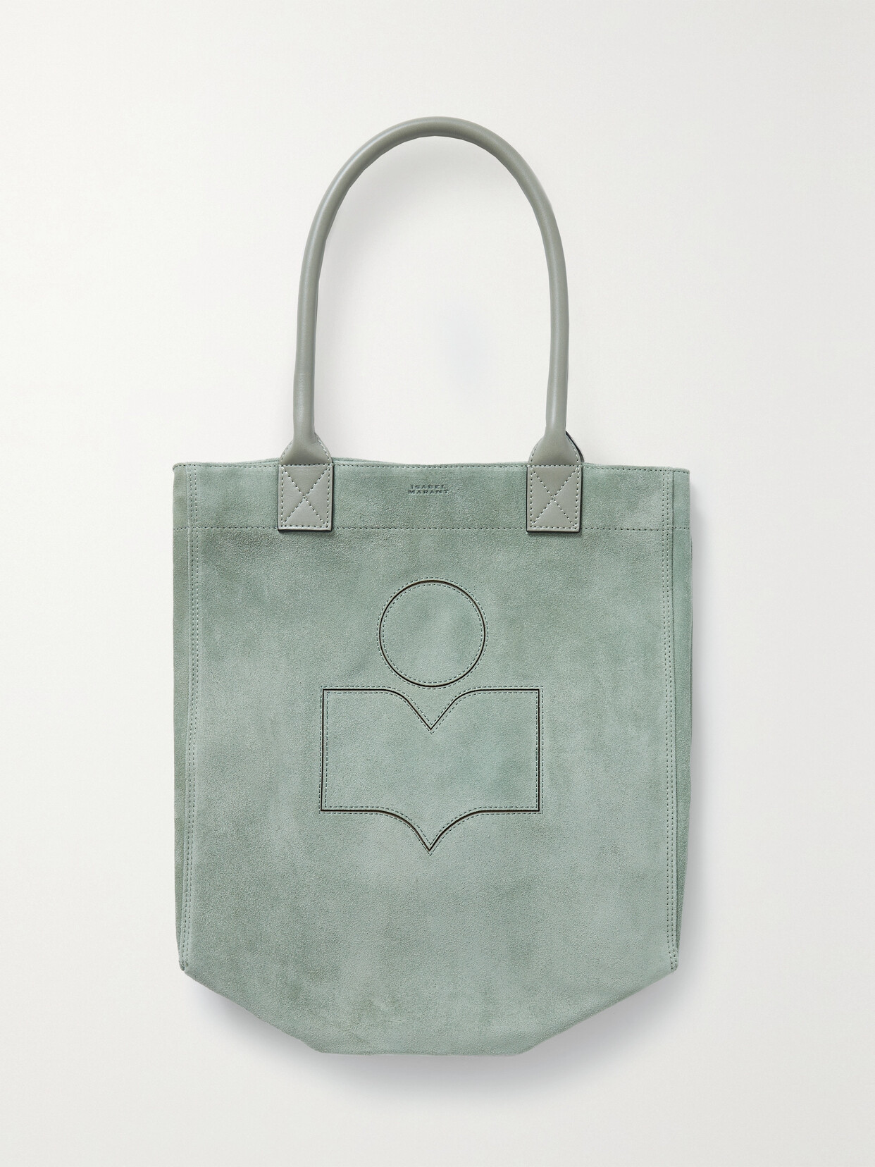 Isabel Marant - Yenky Small Leather-trimmed Suede Tote - Green