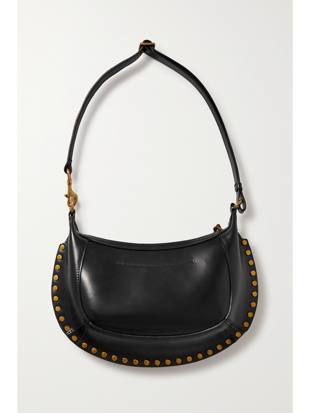 ISABEL MARANT OSKAN MOON STUDDED LEATHER SHOULDER BAG