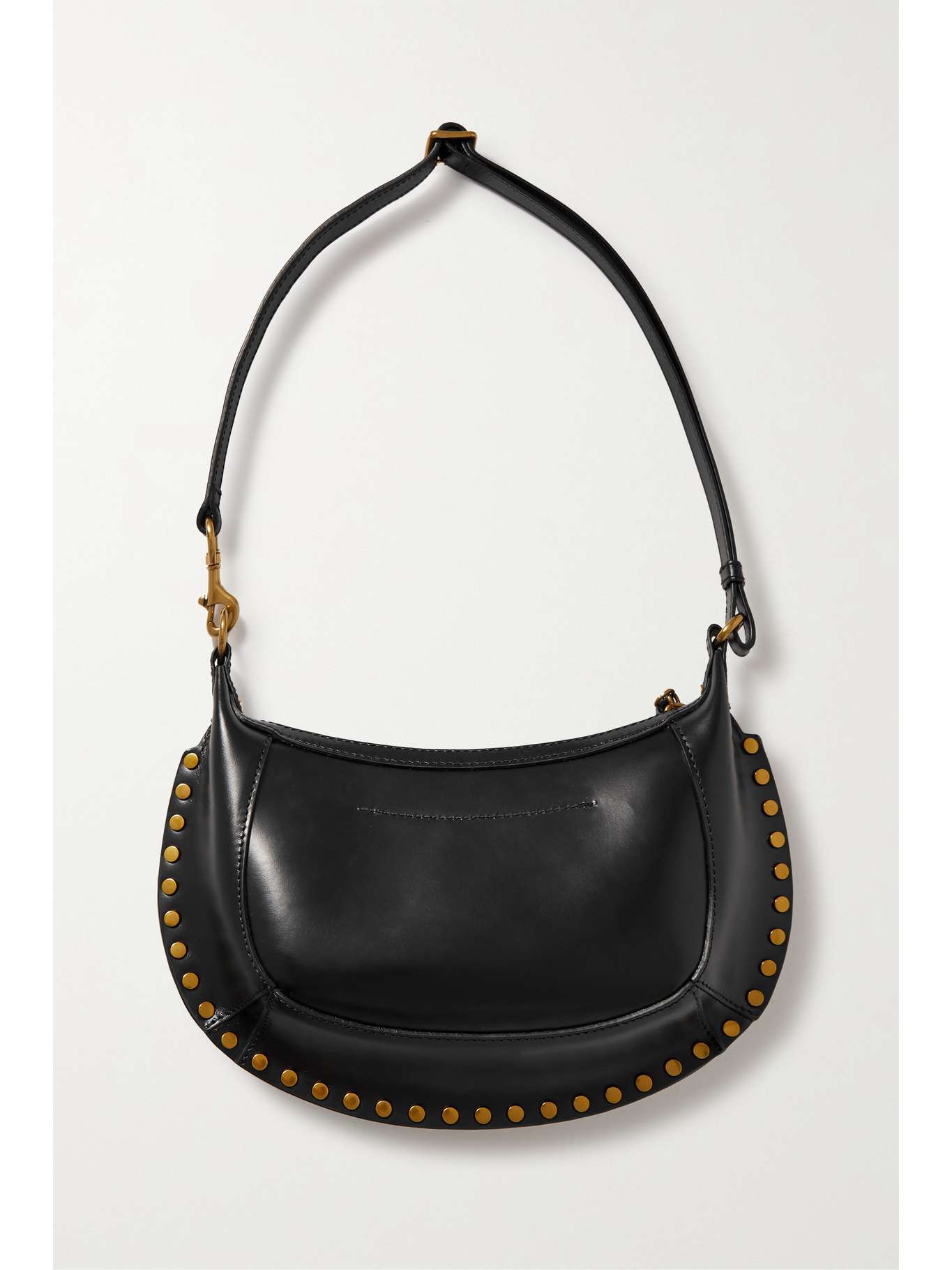 ISABEL MARANT Oskan Moon studded leather shoulder bag NETAPORTER