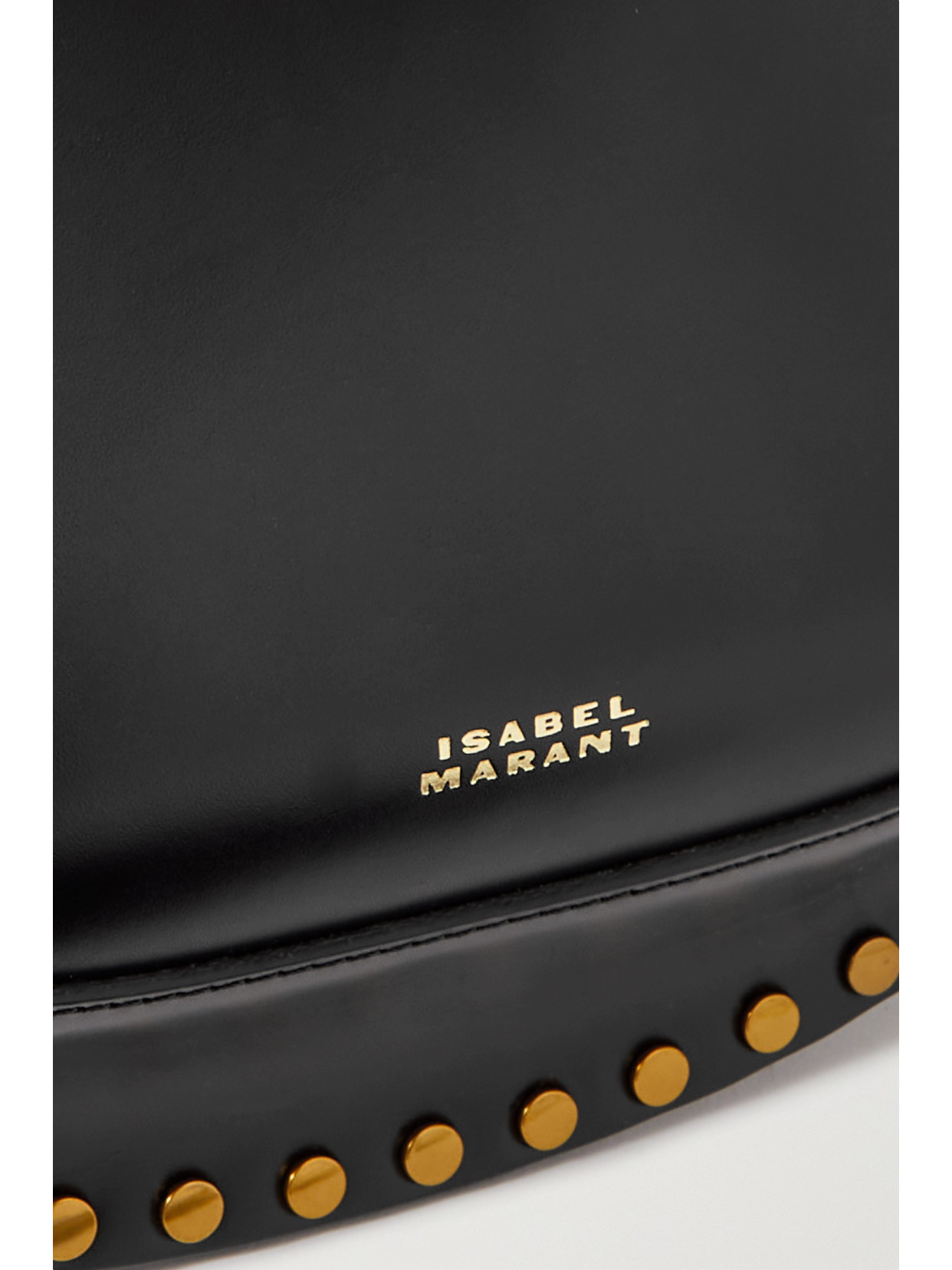 ISABEL MARANT OSKAN MOON STUDDED LEATHER SHOULDER BAG