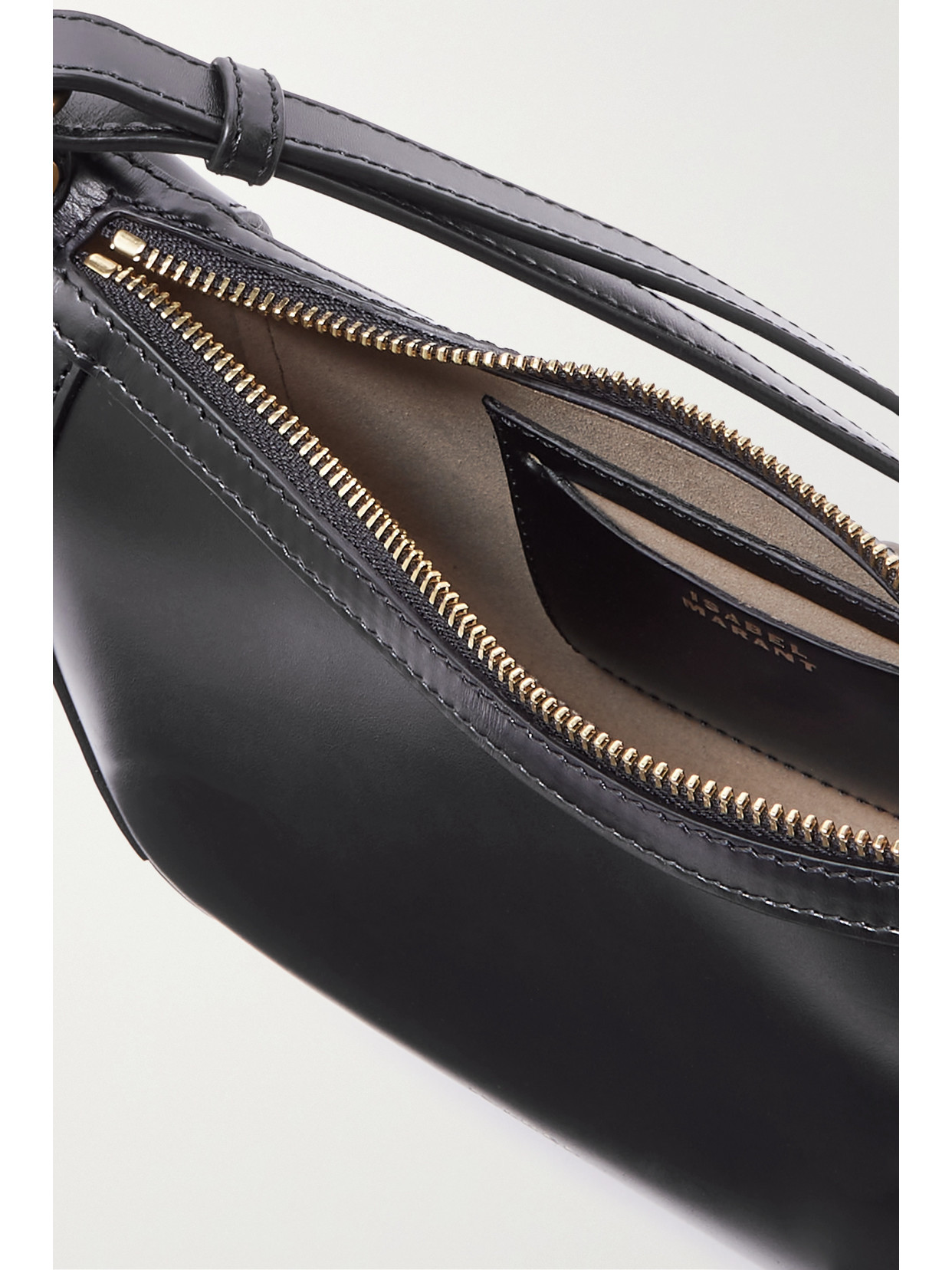 ISABEL MARANT OSKAN MOON STUDDED LEATHER SHOULDER BAG