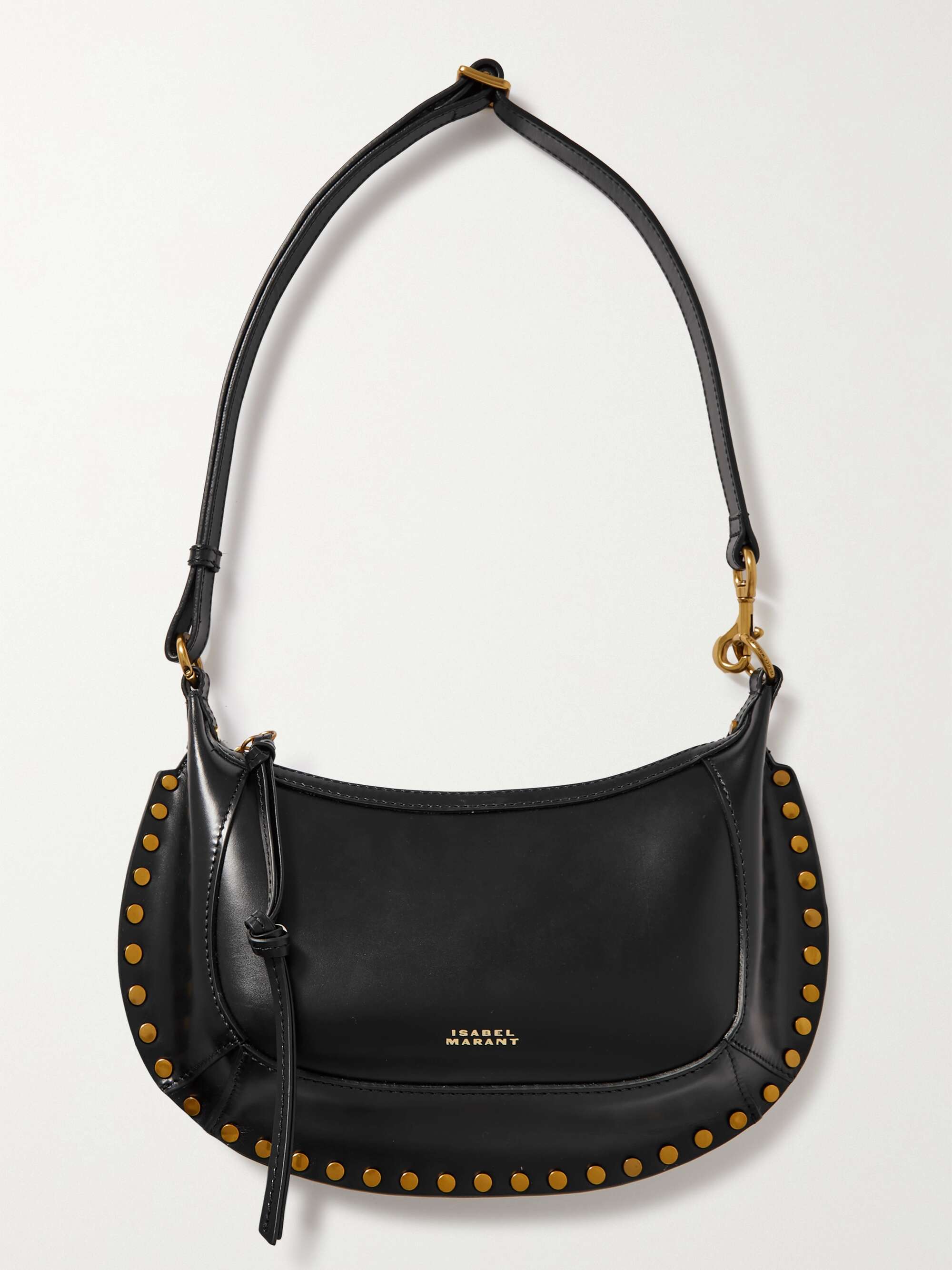 ISABEL MARANT Oskan Moon studded leather shoulder bag | NET-A-PORTER