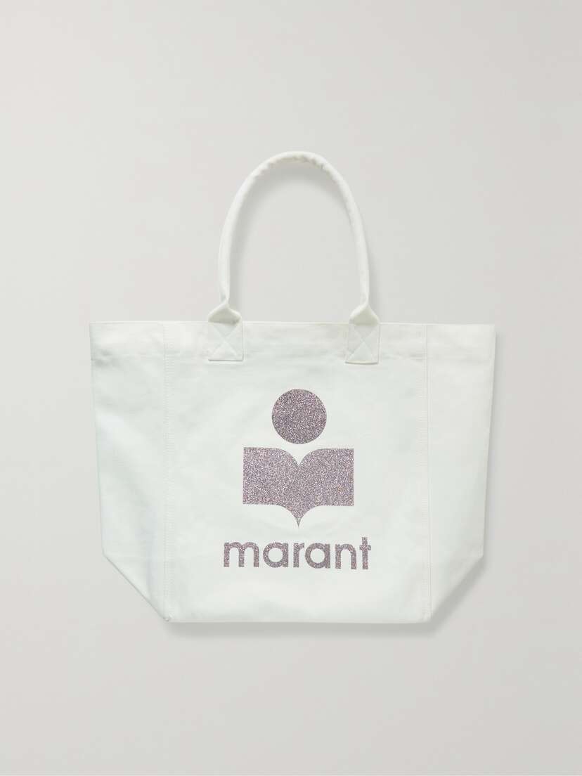 Isabel Marant Yenky Glittered Cotton-canvas Tote