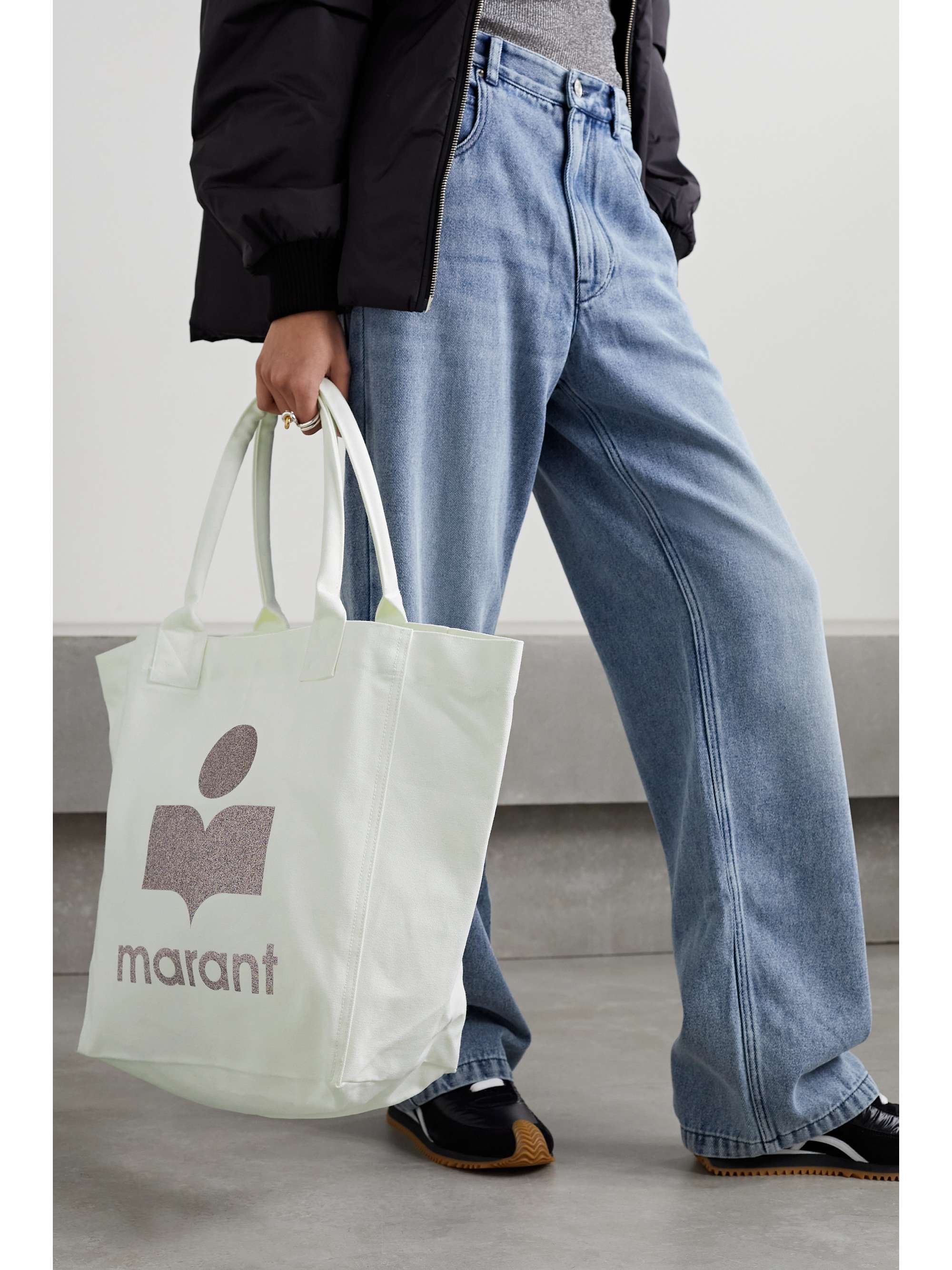 ISABEL MARANT Sac à main en toile de coton à broderies Yenky