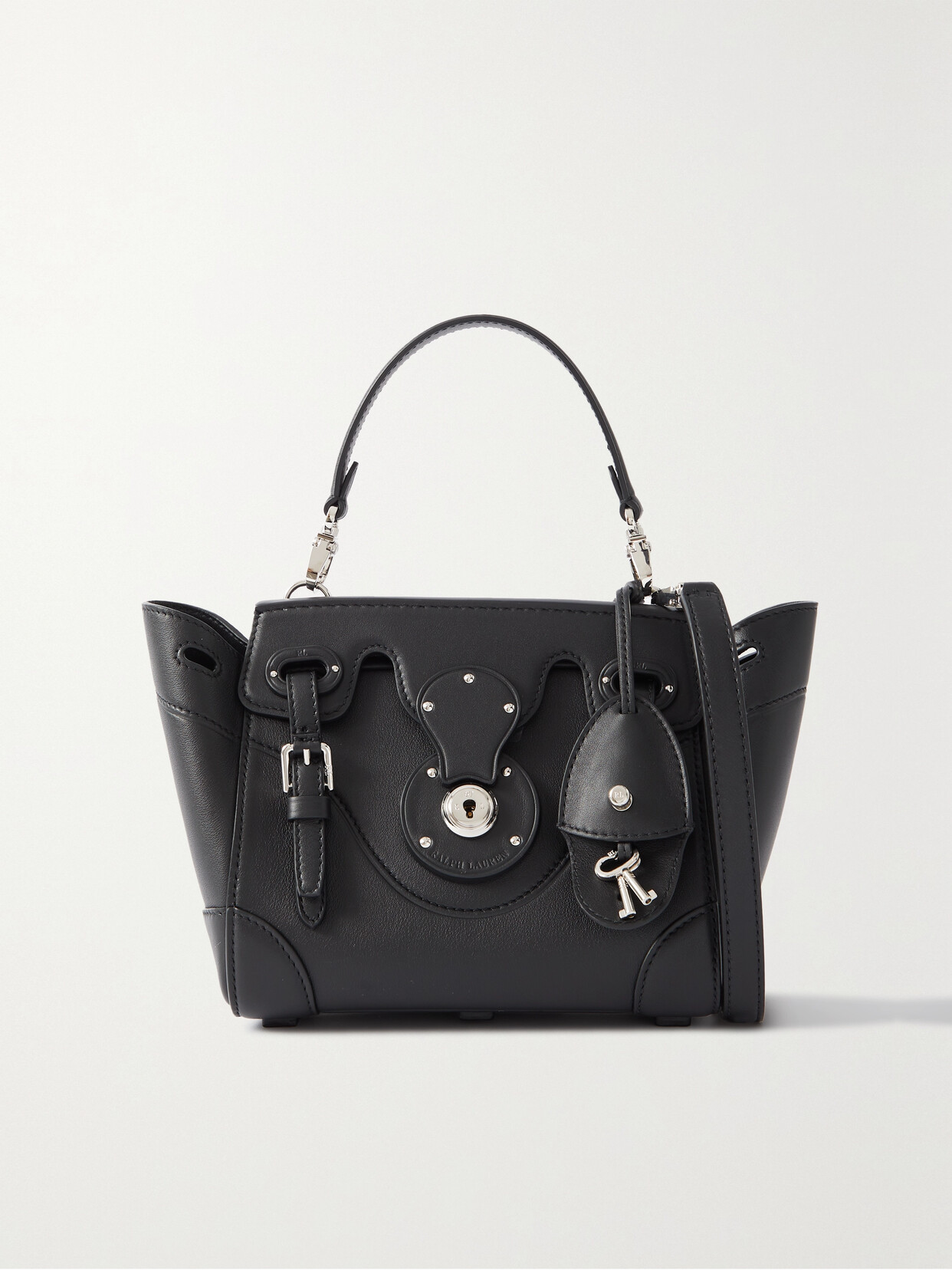 Ralph Lauren Collection - Soft Ricky 18 Embellished Leather Tote - Black