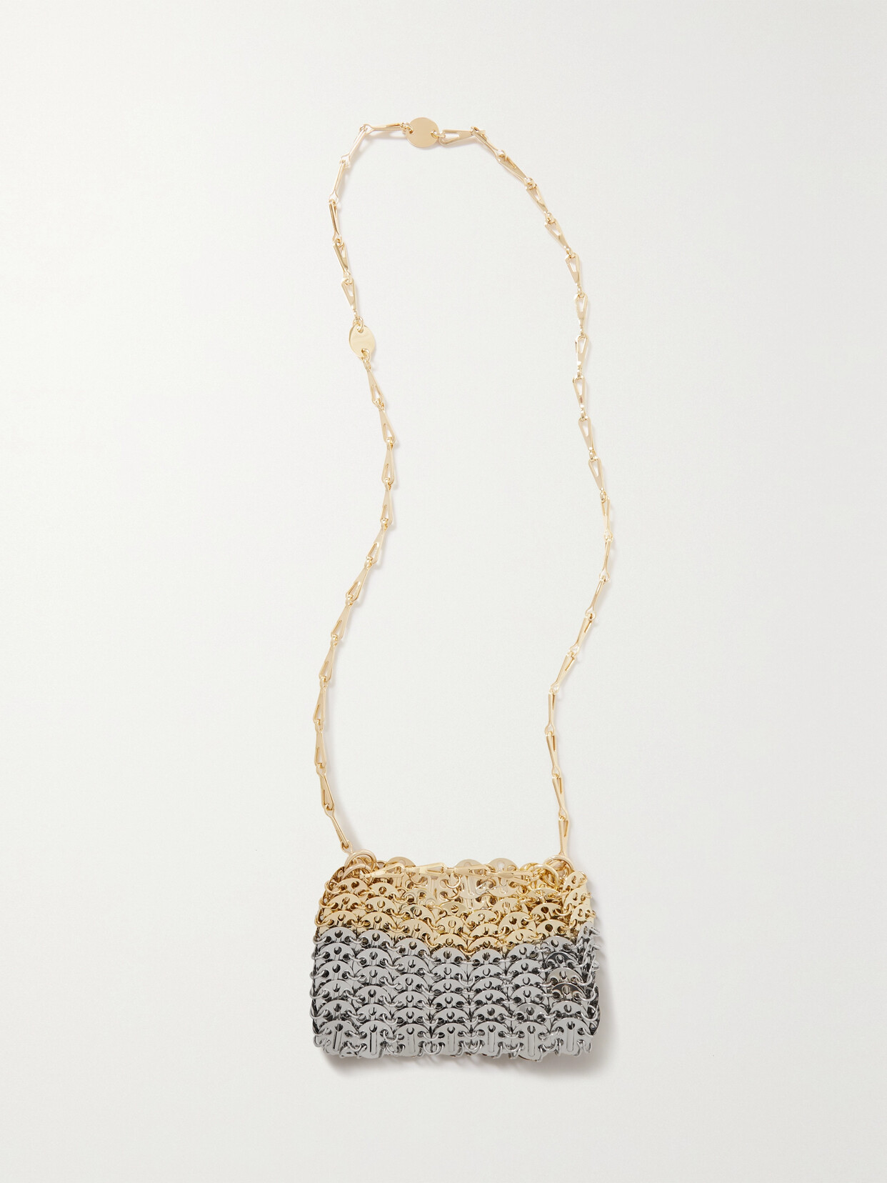 Rabanne 1969 Skyline Nano Chainmail Shoulder Bag In Silver