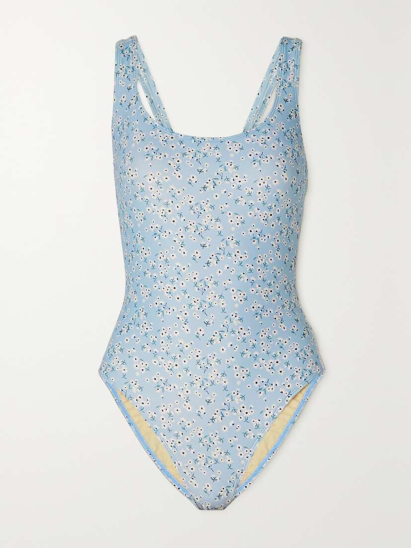 Peony + Net Sustain Forever Floral-print Stretch-econyl Swimsuit