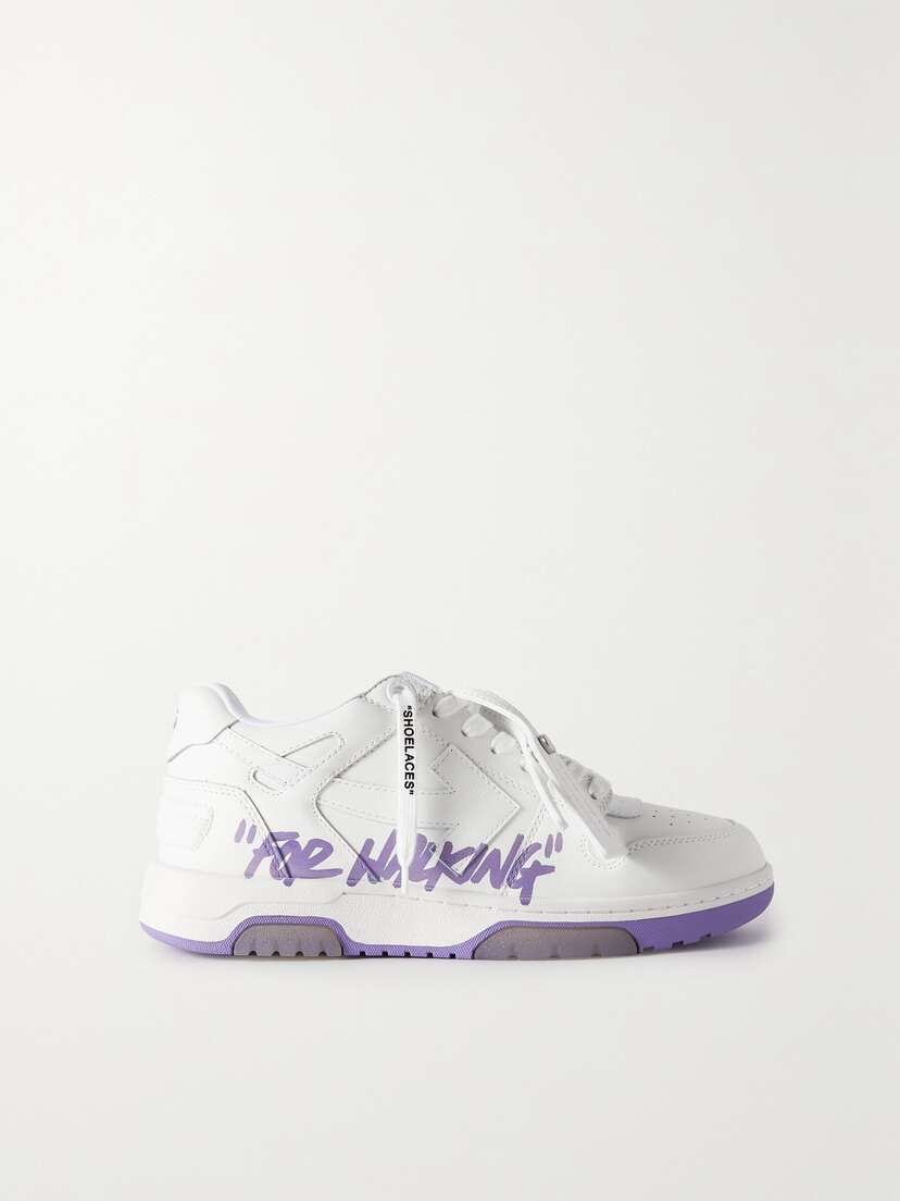 Off-White Out Of Office For Walking Printed Leather Sneakers