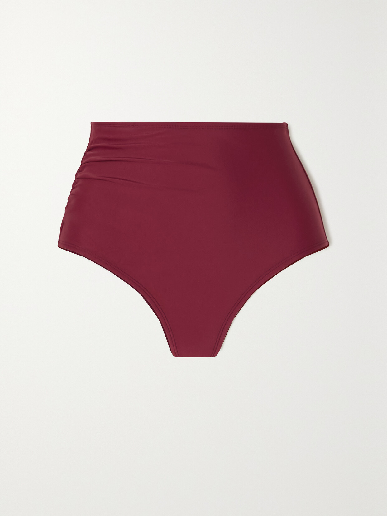 Peony + Net Sustain Ruched Staple Hi Stretch-econyl Bikini Briefs