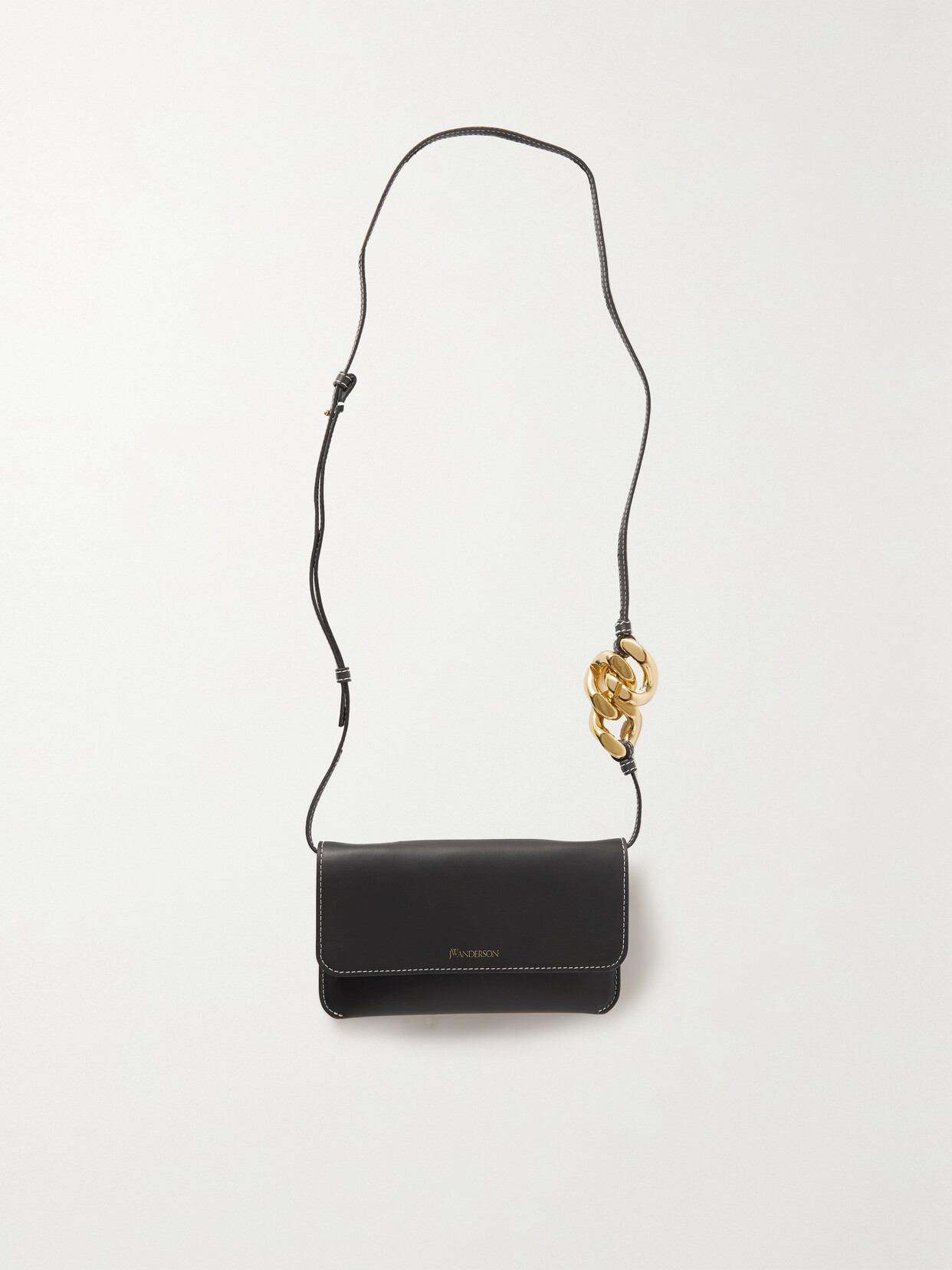 JW Anderson - Chain-links Leather Shoulder Bag - Black