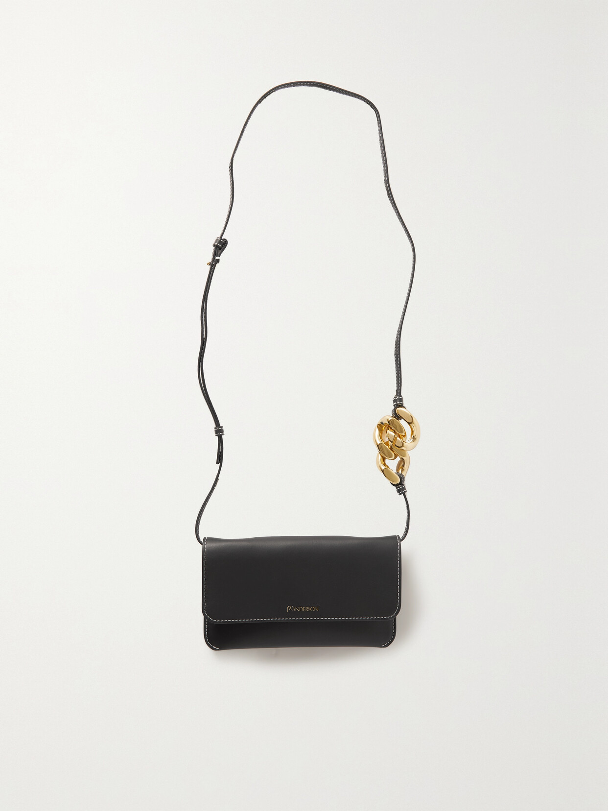 JW Anderson - Chain-links Leather Shoulder Bag - Black