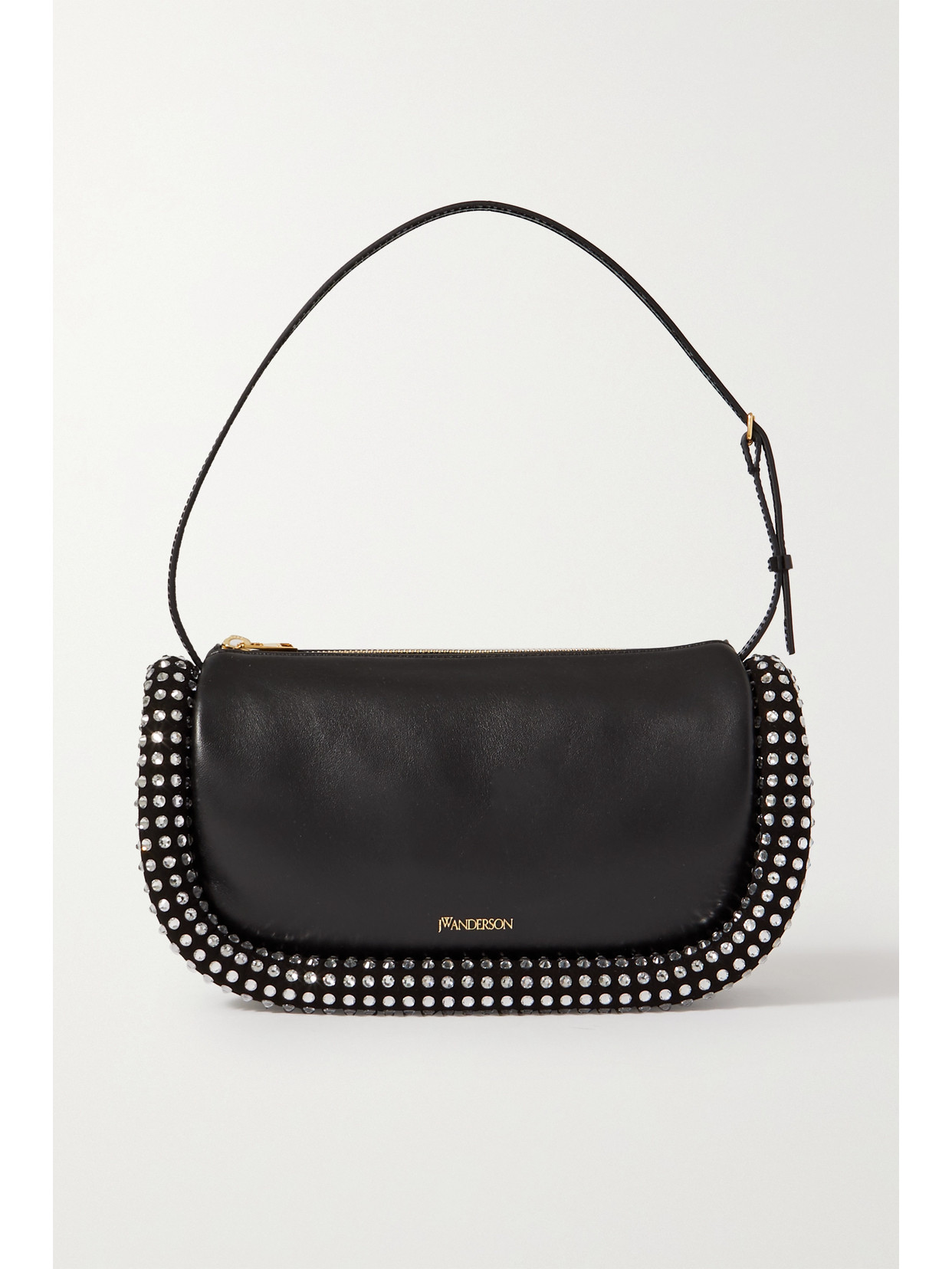 JW Anderson - Bumper Crystal-embellished Leather Shoulder Bag - Black