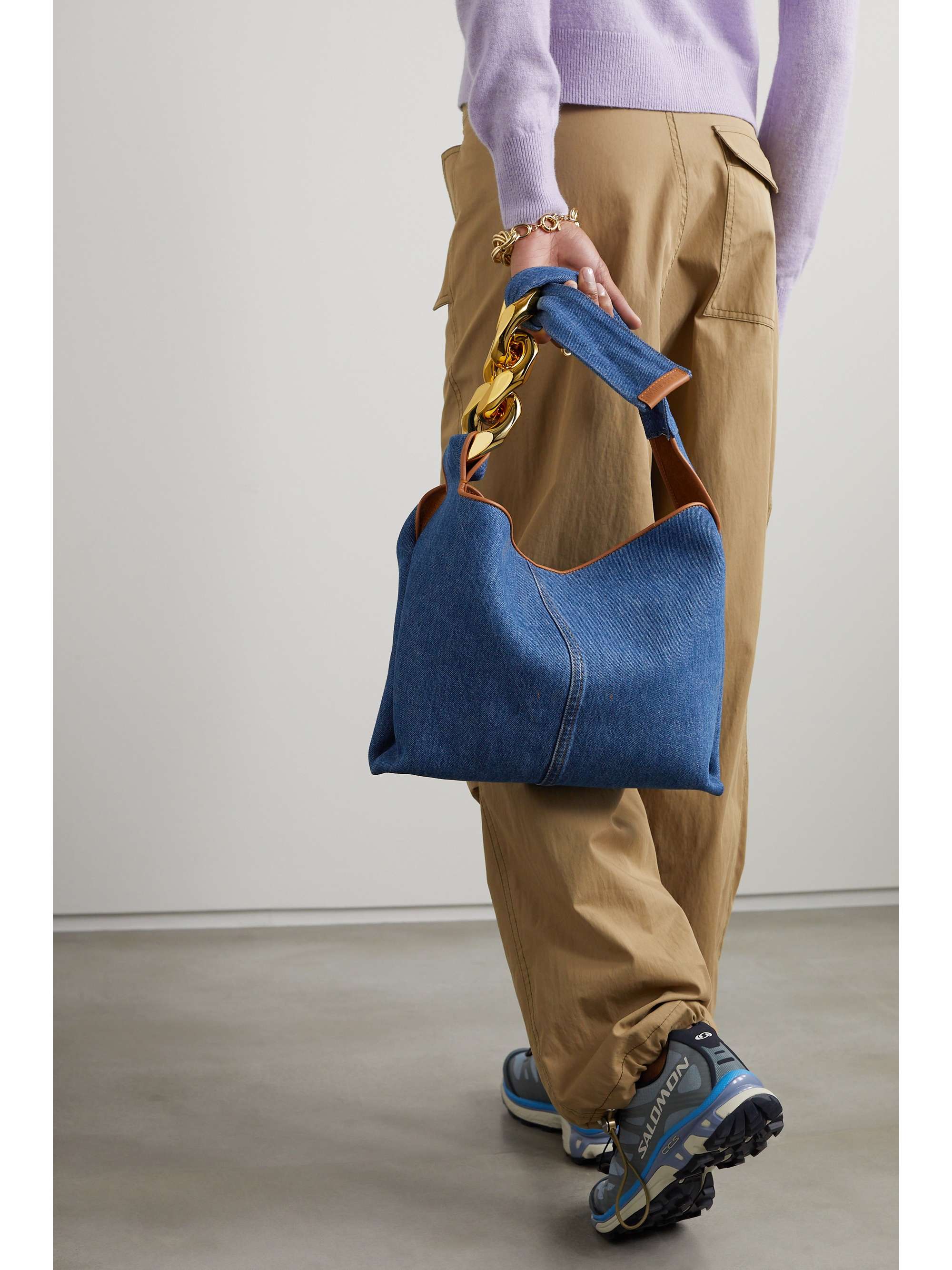 JW ANDERSON Small chain-embellished leather shoulder bag