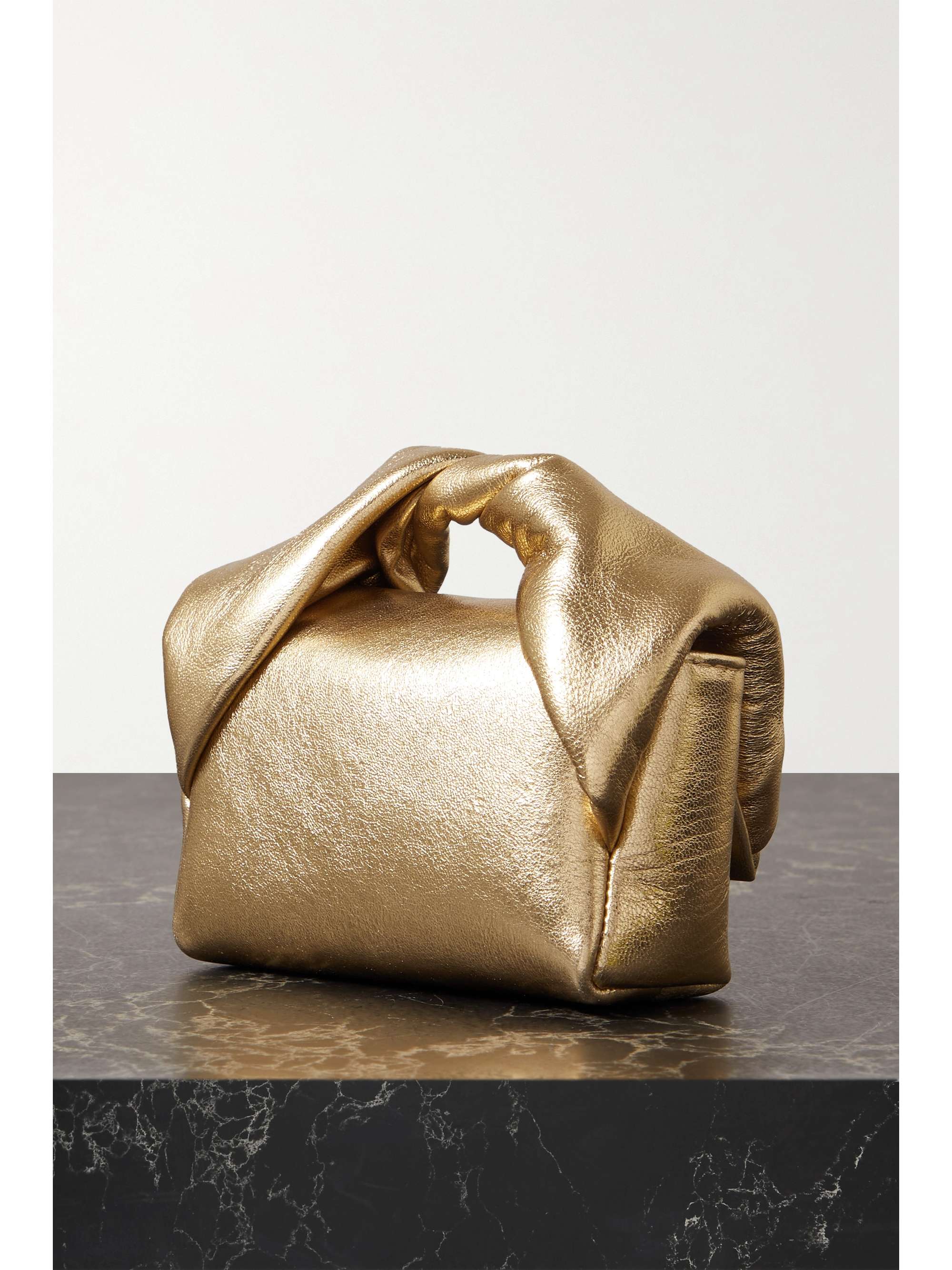 JW ANDERSON Nano Twister metallic leather shoulder bag NETAPORTER