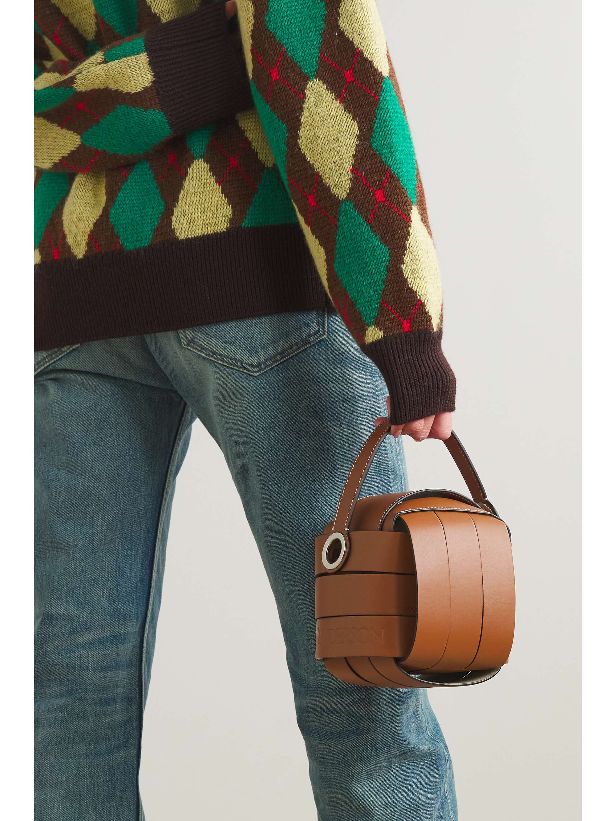 JW ANDERSON Knot leather shoulder bag NETAPORTER