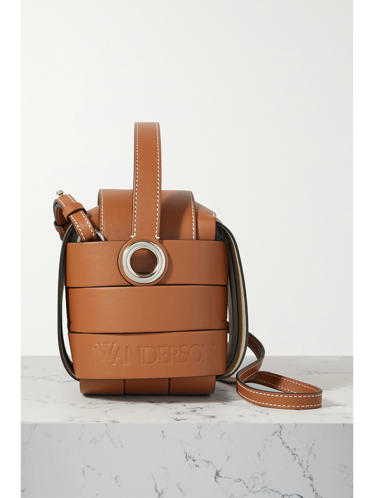 JW Anderson - Knot Leather Shoulder Bag - Brown