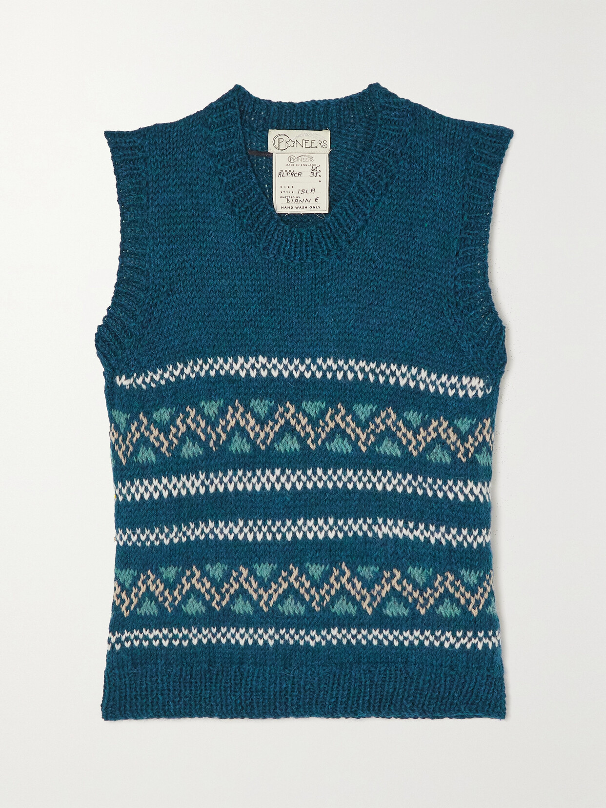 O Pioneers - Isla Wool And Alpaca-blend Jacquard Vest - Blue