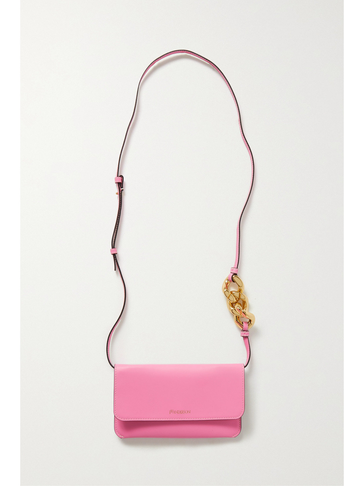 JW Anderson - Chain-links Leather Shoulder Bag - Pink