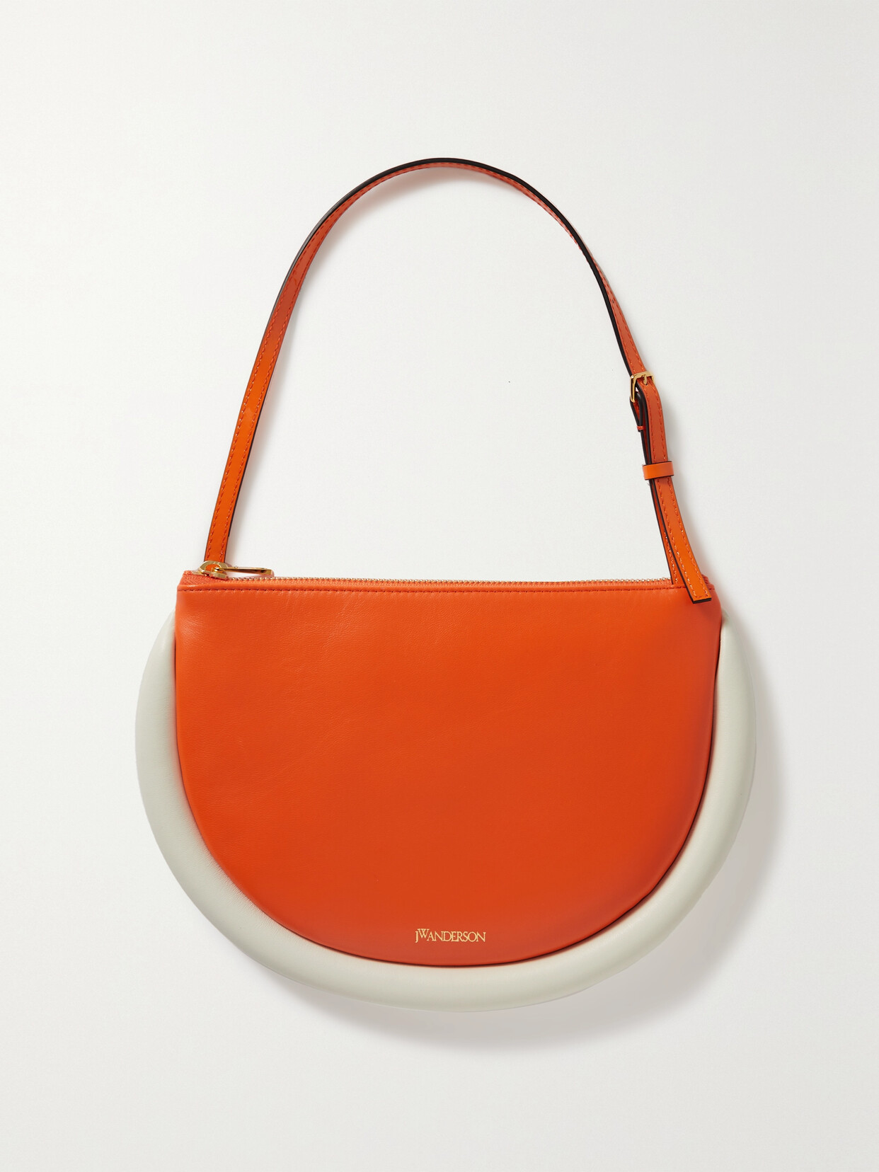 JW Anderson - The Bumper-moon Two-tone Leather Shoulder Bag - Orange