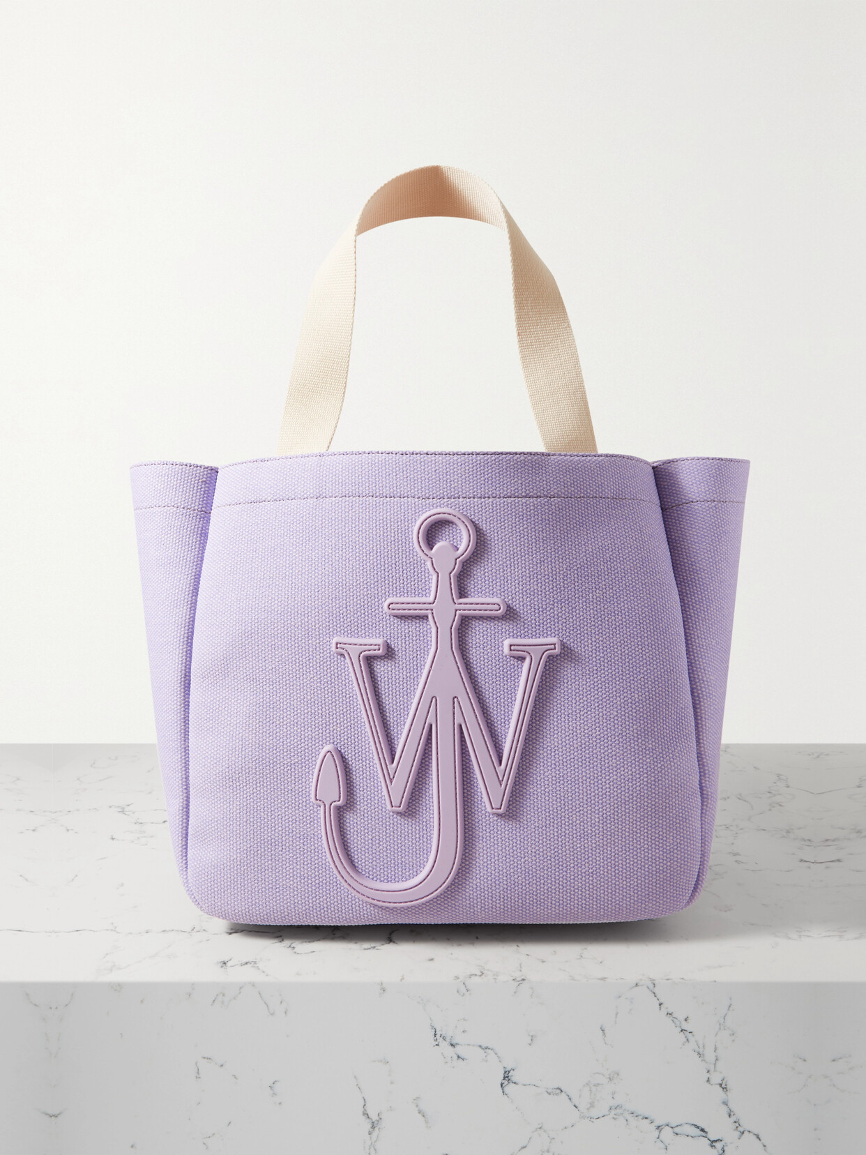 JW Anderson - Cabas Appliquéd Canvas Tote - Purple