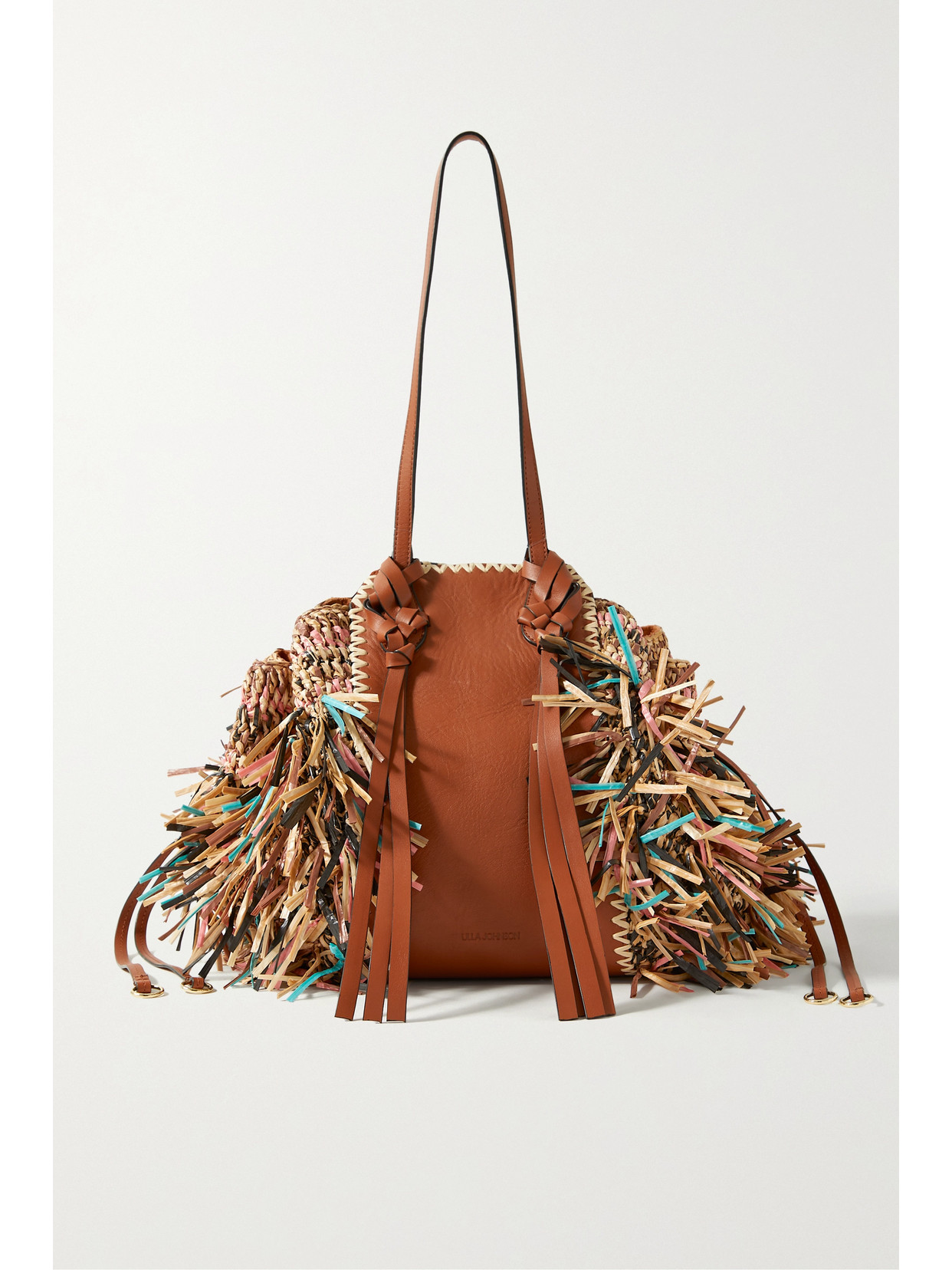 Ulla Johnson Daphne Raffia And Leather Tote In Brown