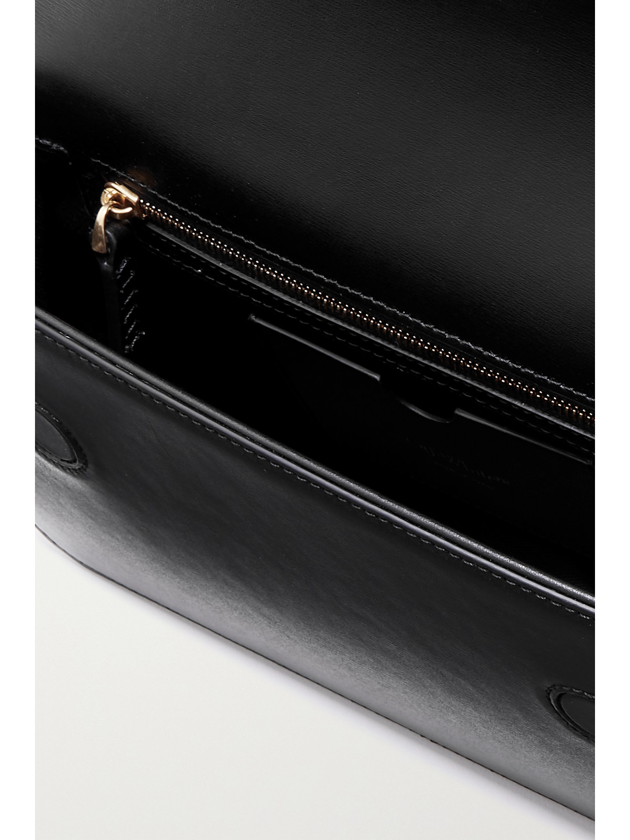 OFF-WHITE PLAIN BINDER MEDIUM EMBELLISHED LEATHER SHOULDER BAG