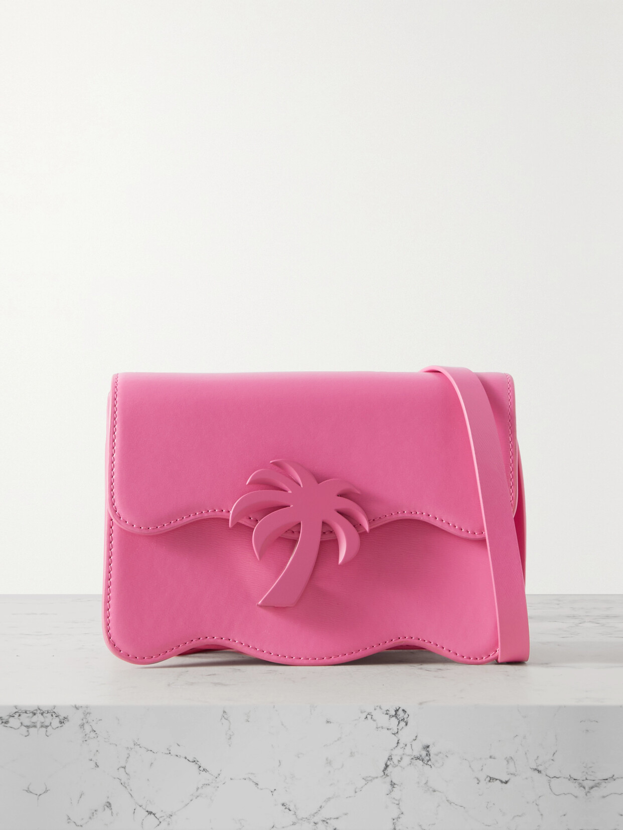 Palm Angels - Palm Beach Leather Shoulder Bag - Pink