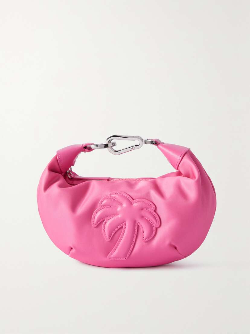 Palm Angels Appliquéd Leather-trimmed Shell Tote