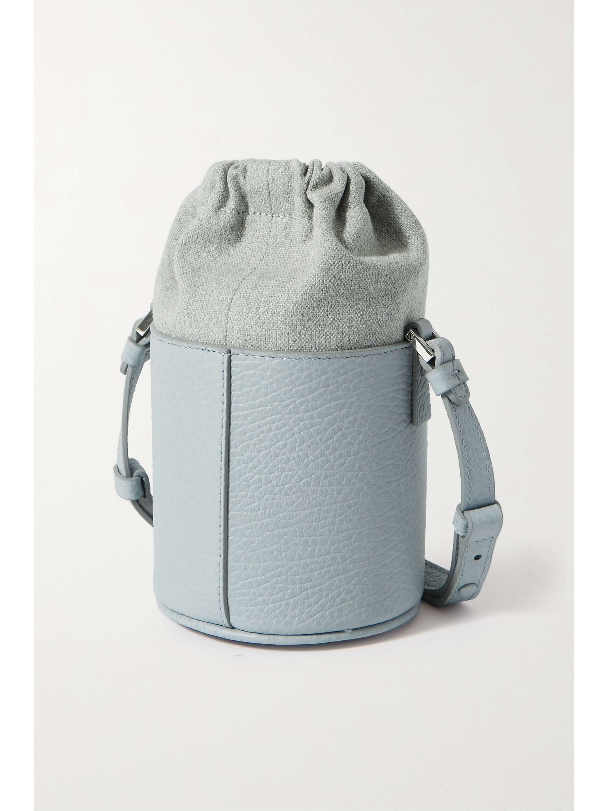 MAISON MARGIELA 5AC mini canvas-trimmed textured-leather bucket bag