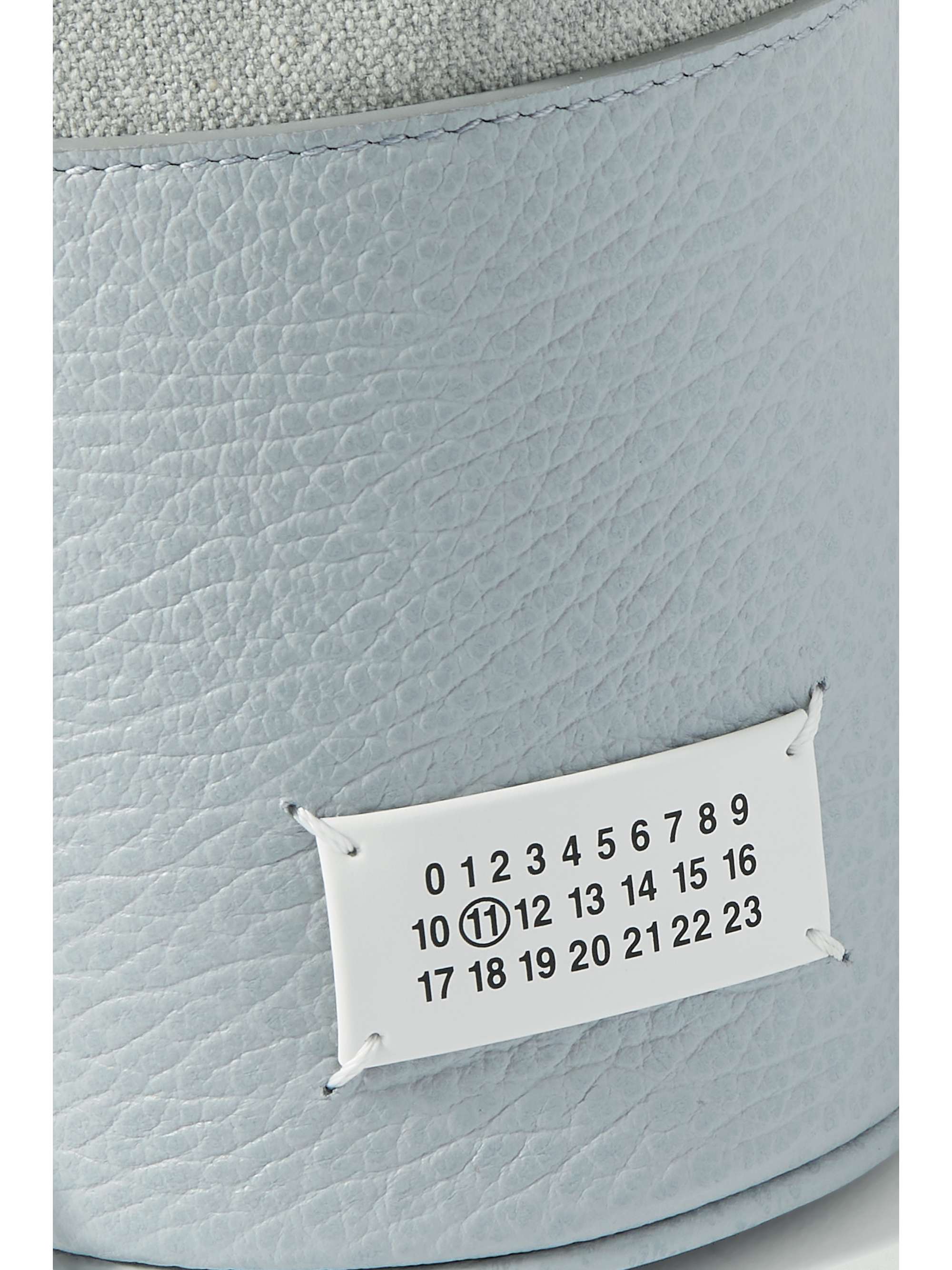 MAISON MARGIELA 5AC mini canvas-trimmed textured-leather bucket bag